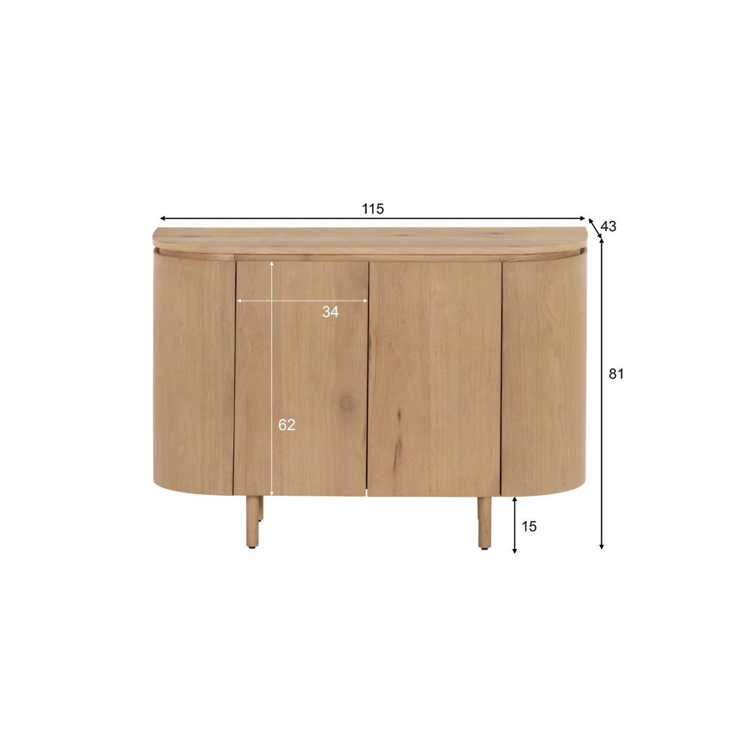 Sideboard Tobago 115cm - Hellbraun-Sideboards-Livingfurn-le canapé