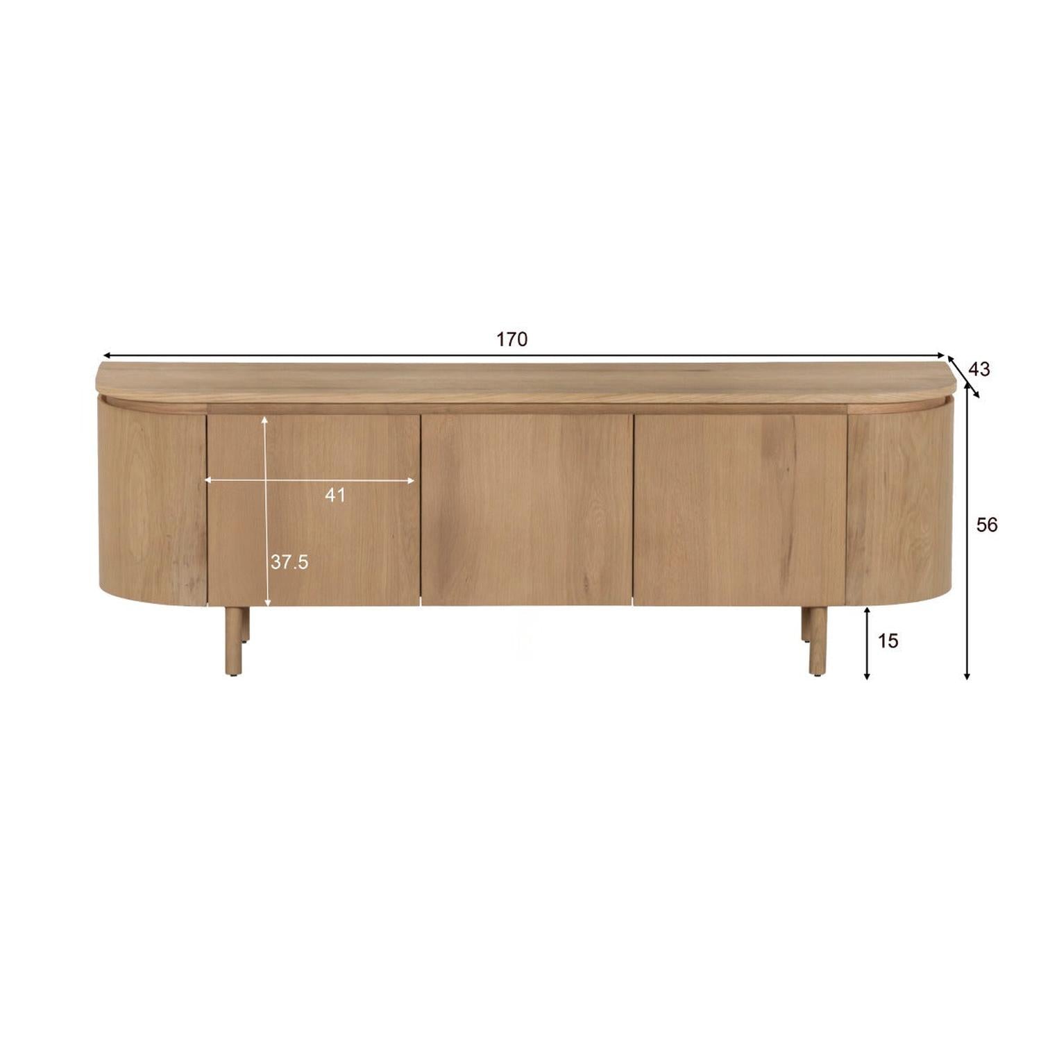 Sideboard Tobago 170cm - Hellbraun-Sideboards-Livingfurn-le canapé
