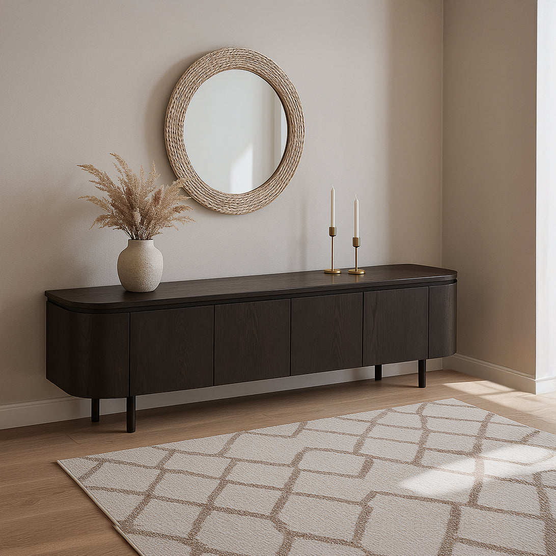 Sideboard Tobago 210cm - Dunkelbraun-Sideboards-Livingfurn-le canapé