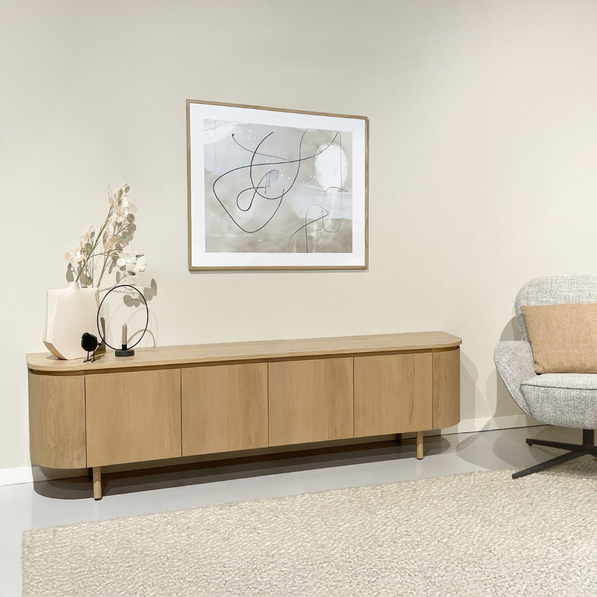 Sideboard Tobago 210cm - Hellbraun-Sideboards-Livingfurn-le canapé