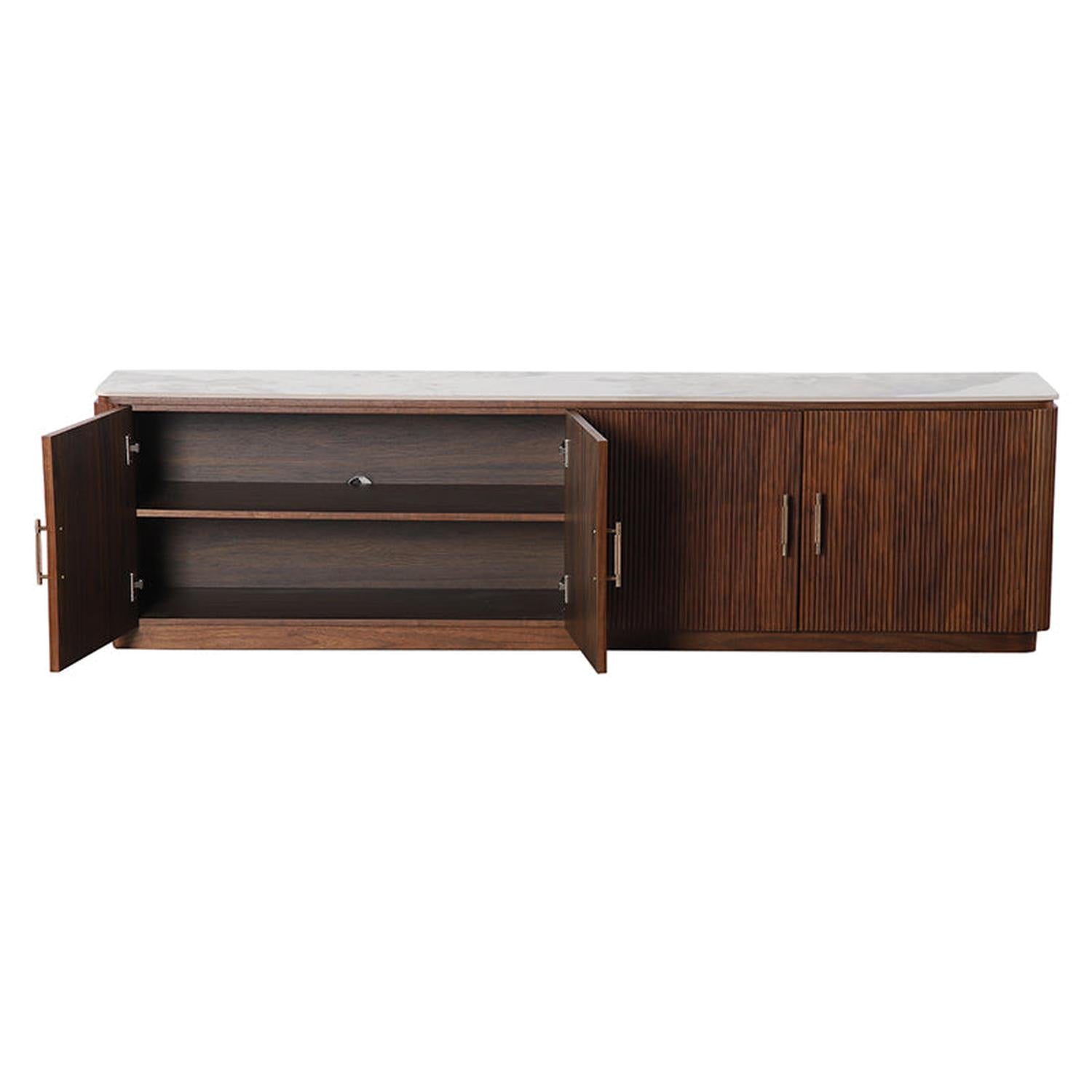 Sideboard Urban Chique mit Keramikplatte 200cm - Dunkelbraun-Sideboards-Pole to Pole-le canapé