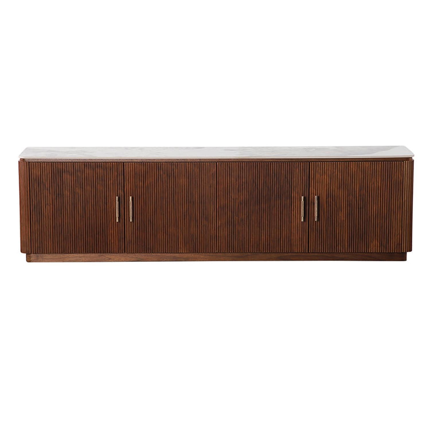 Sideboard Urban Chique mit Keramikplatte 200cm - Dunkelbraun-Sideboards-Pole to Pole-le canapé