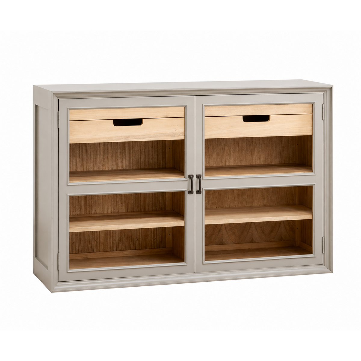 Sideboard Viva aus Gmelina Holz mit 2 Türen - Grau-Sideboards-Nordal A/S-le canapé