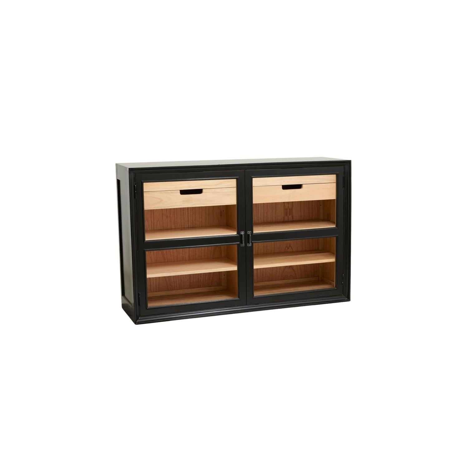 Sideboard Viva aus Gmelina Holz mit 2 Türen - Schwarz-Sideboards-Nordal A/S-le canapé