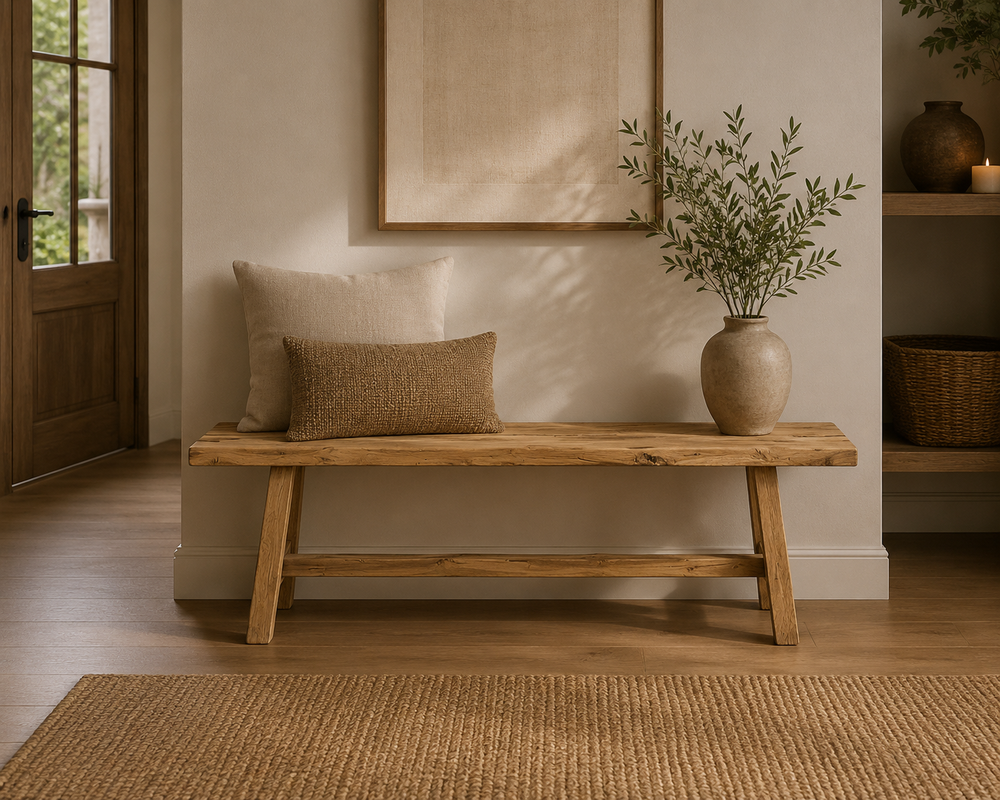 Sitzbank Blora aus Teakholz 160cm - Hellbraun-Bänke-Benoa-le canapé