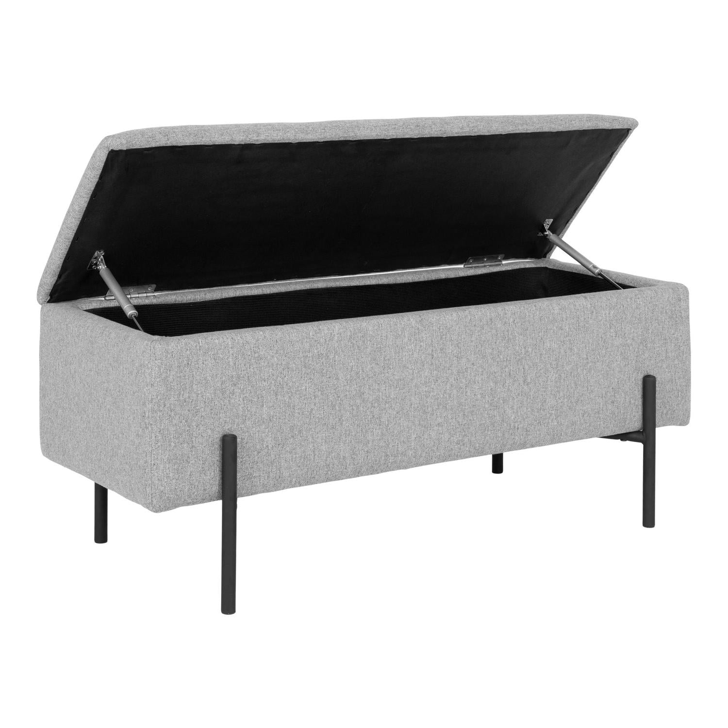 Sitzbank Watford mit Stauraum 95cm - Grau-Bänke-House Nordic-le canapé