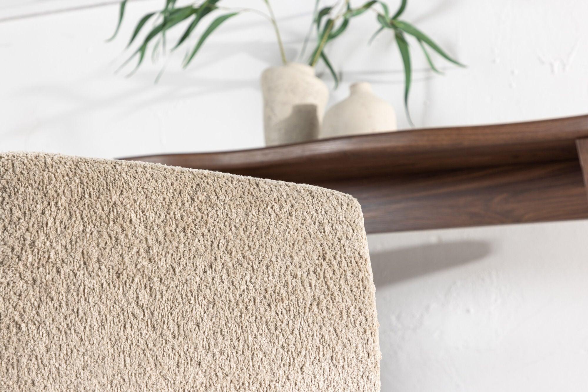 Sitzpouf Hocker Neapel aus Teddy - Bouclé - BeigePouf