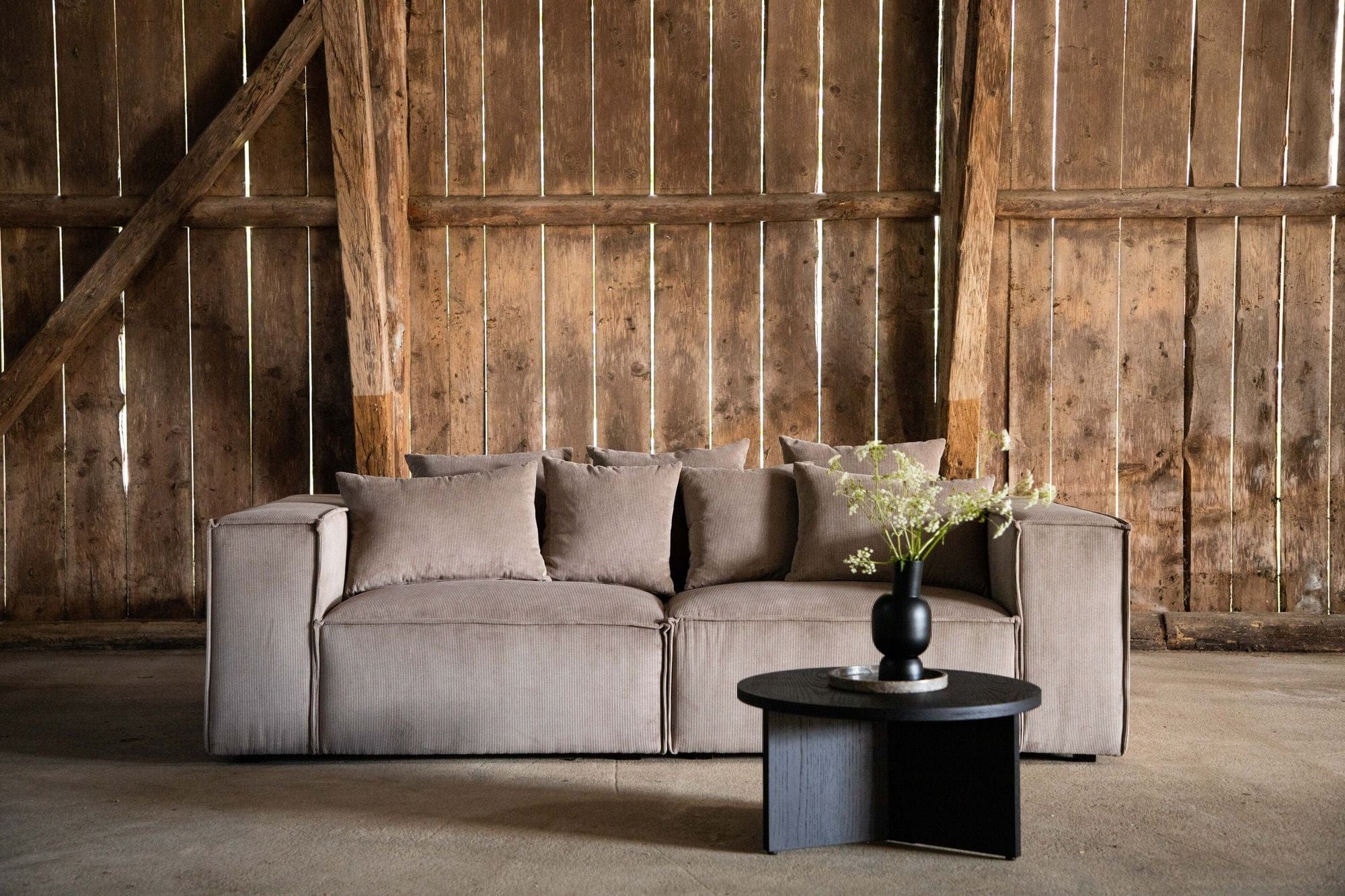 Gillholmen 3 - Sitzer Sofa aus Kord - BraunEinzelsofas