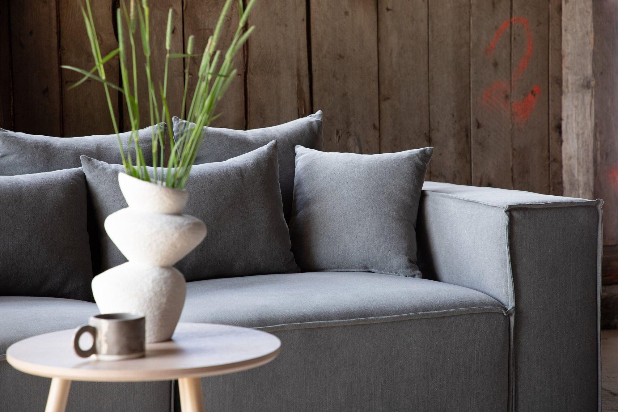 Gillholmen 3 - Sitzer Sofa aus Leinen - GrauEinzelsofas