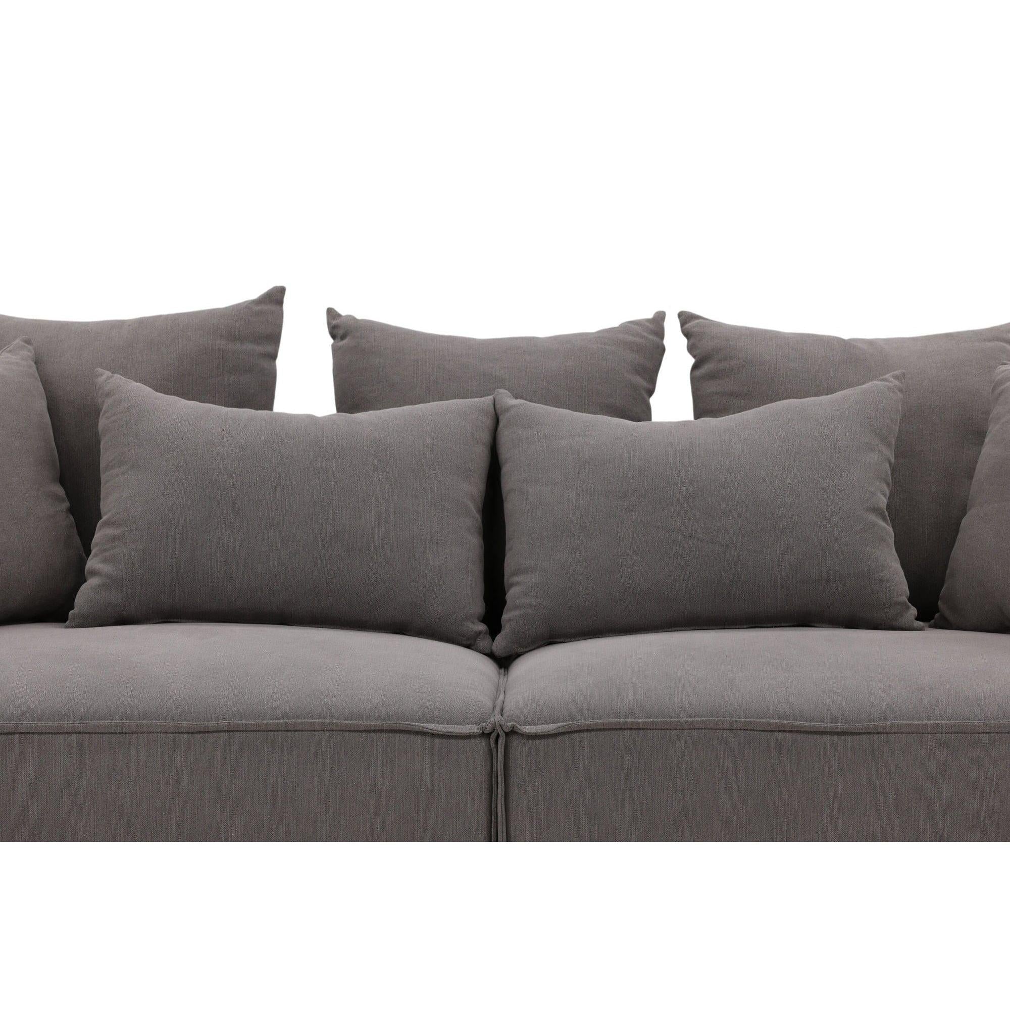 Gillholmen 3 - Sitzer Sofa aus Leinen - GrauEinzelsofas