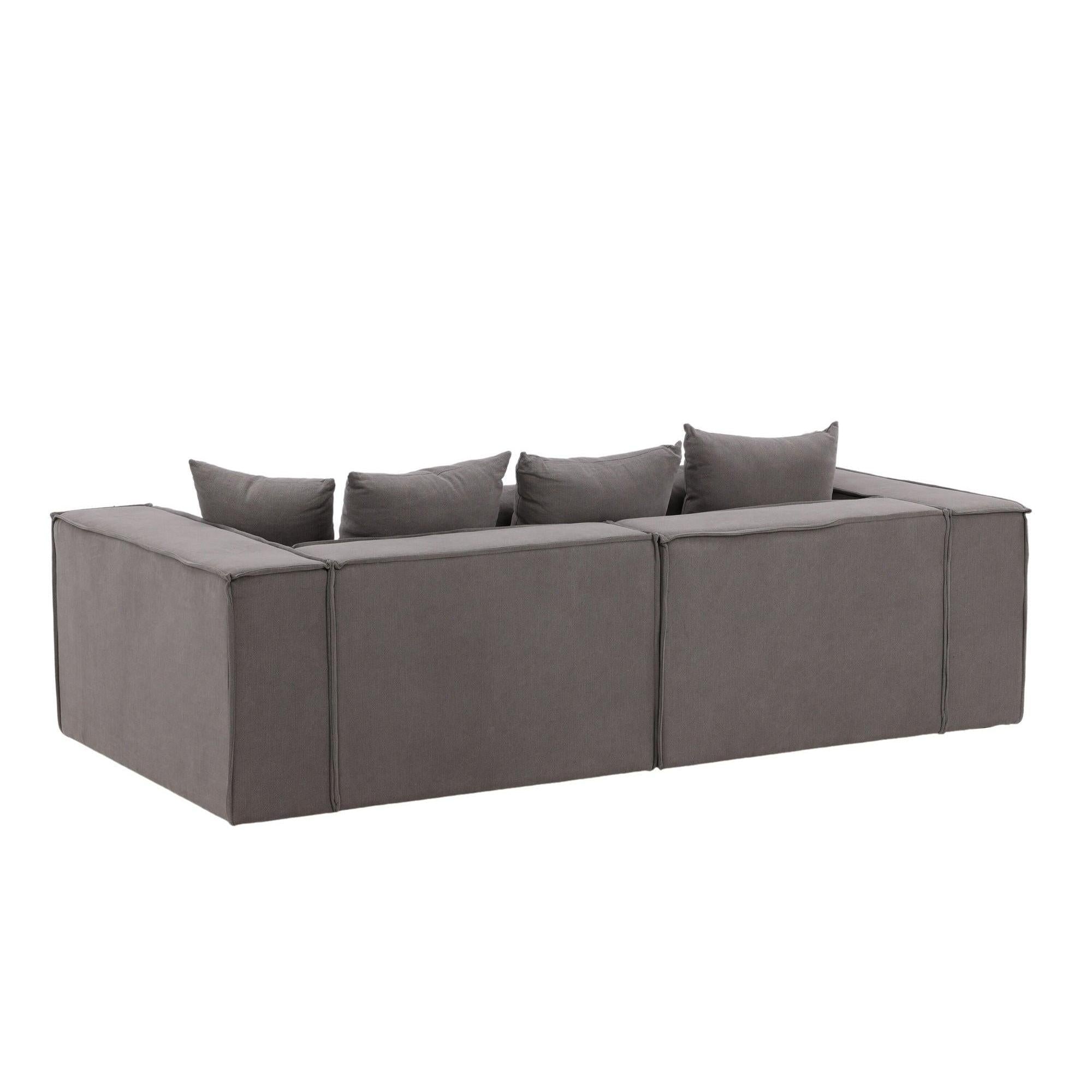 Gillholmen 3 - Sitzer Sofa aus Leinen - GrauEinzelsofas