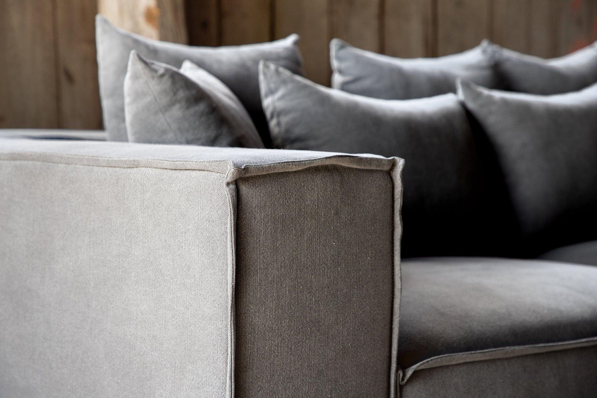 Gillholmen 3 - Sitzer Sofa aus Leinen - GrauEinzelsofas