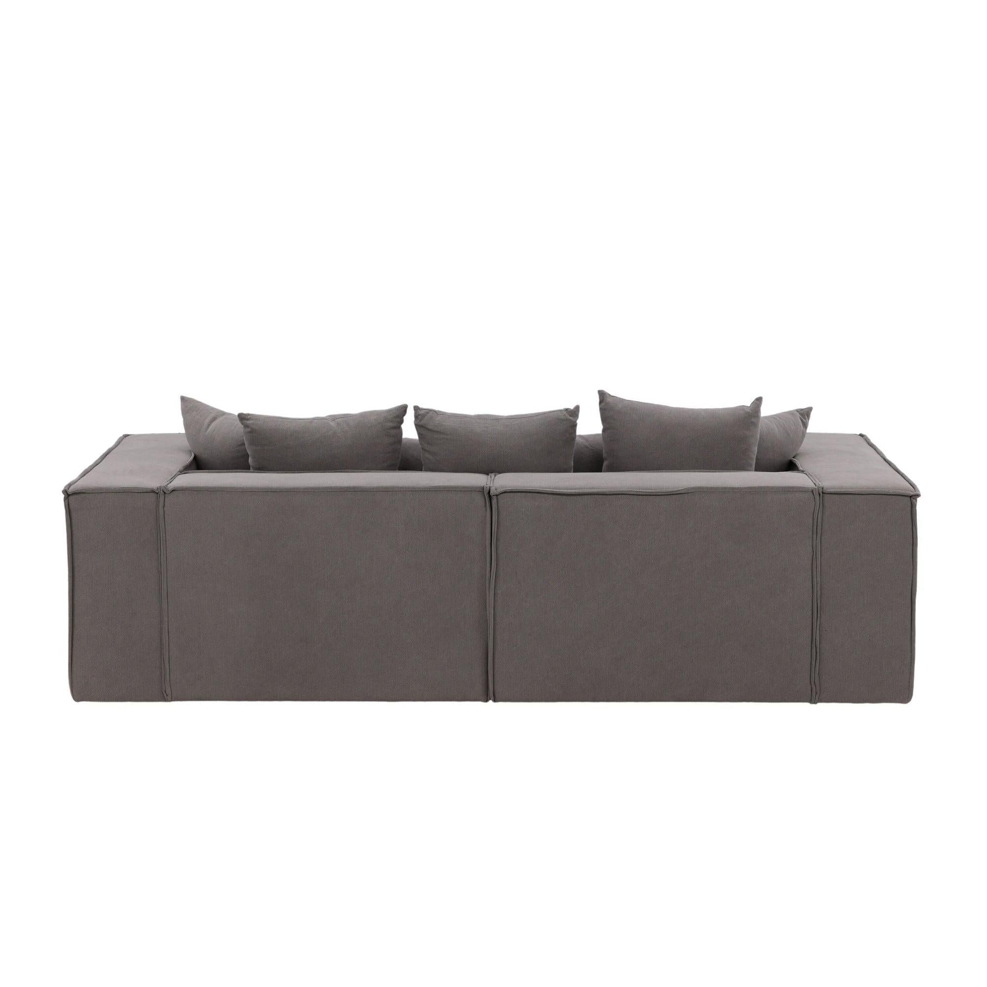 Gillholmen 3 - Sitzer Sofa aus Leinen - GrauEinzelsofas