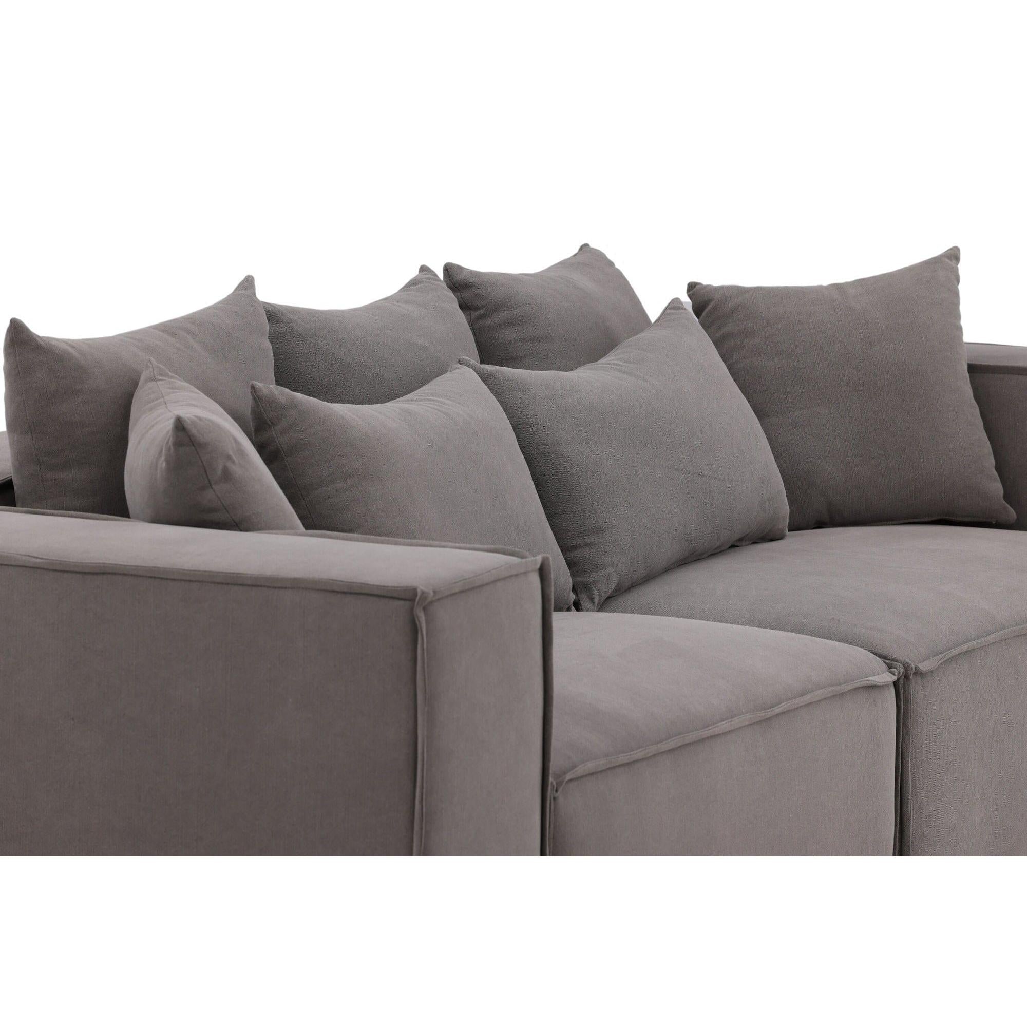 Gillholmen 3 - Sitzer Sofa aus Leinen - GrauEinzelsofas