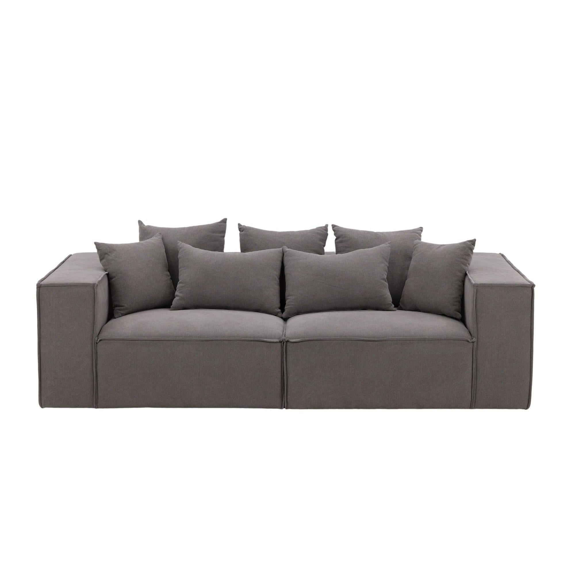 Gillholmen 3 - Sitzer Sofa aus Leinen - GrauEinzelsofas