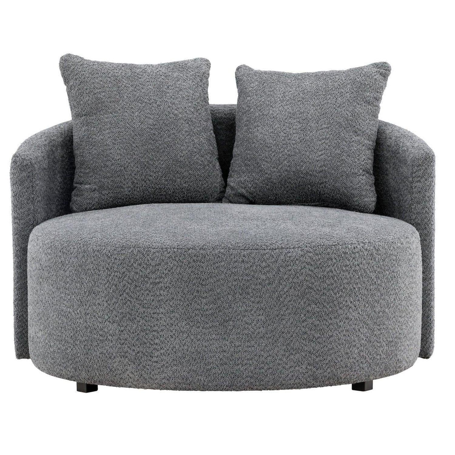 Kelso Sofa XL Loungesessel aus Fleece - GrauSofa