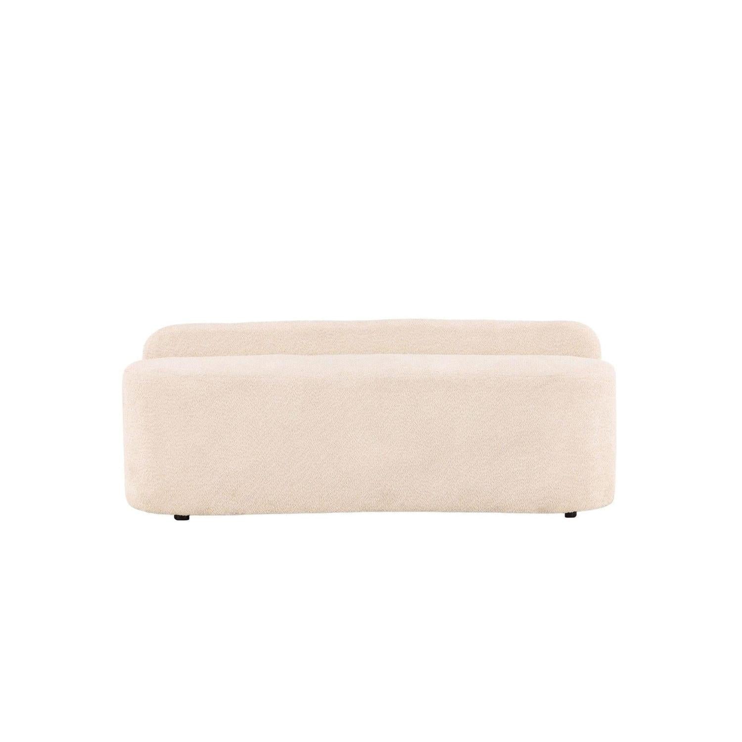 Pocatello Sofa aus Teddy - Bouclé - Stoff - WeißEinzelsofas