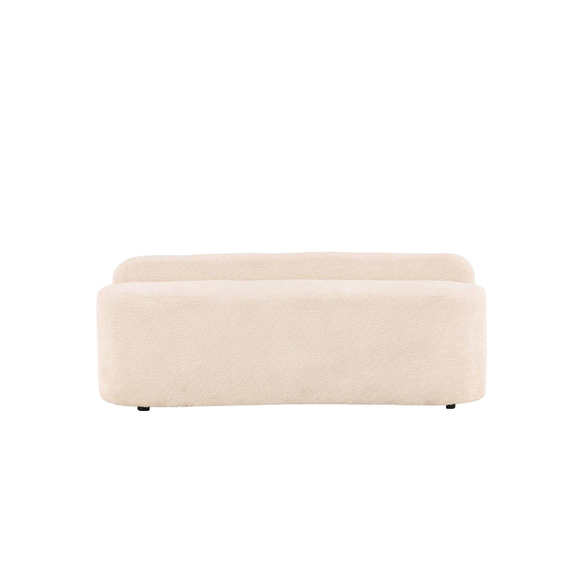 Pocatello Sofa aus Teddy - Bouclé - Stoff - WeißEinzelsofas