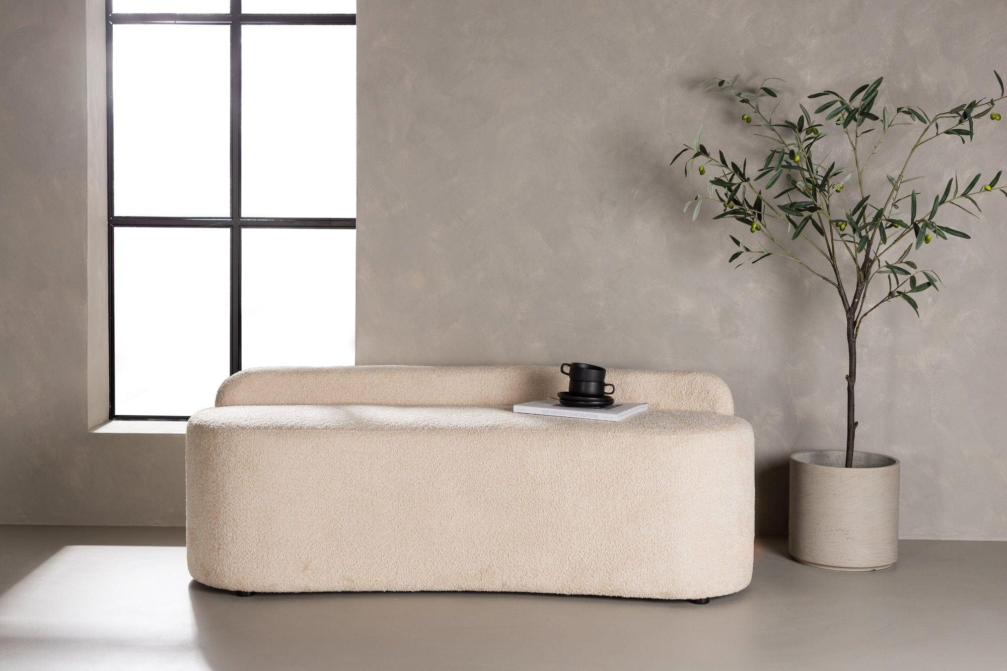 Pocatello Sofa aus Teddy - Bouclé - Stoff - WeißEinzelsofas