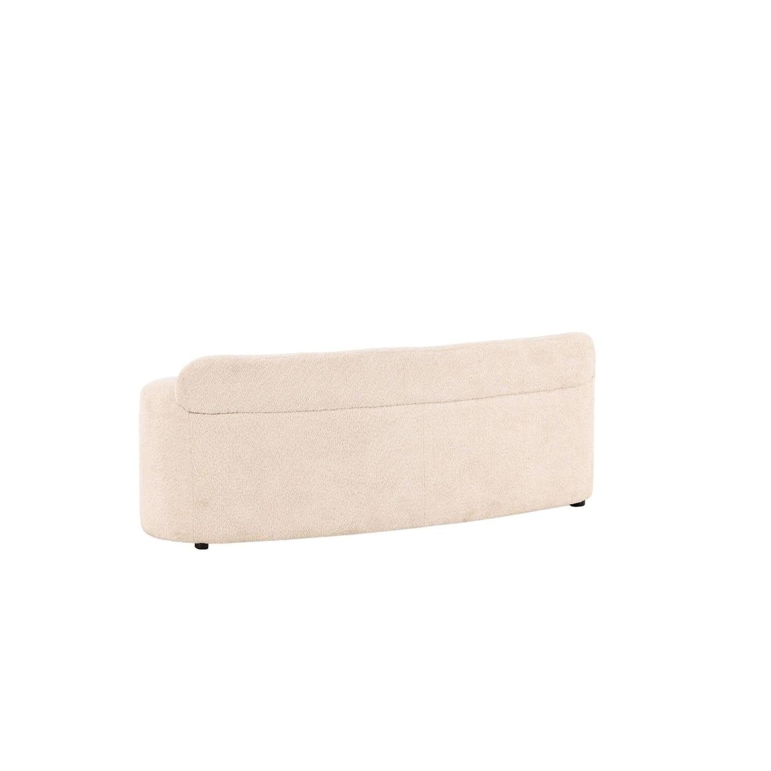 Pocatello Sofa aus Teddy - Bouclé - Stoff - WeißEinzelsofas