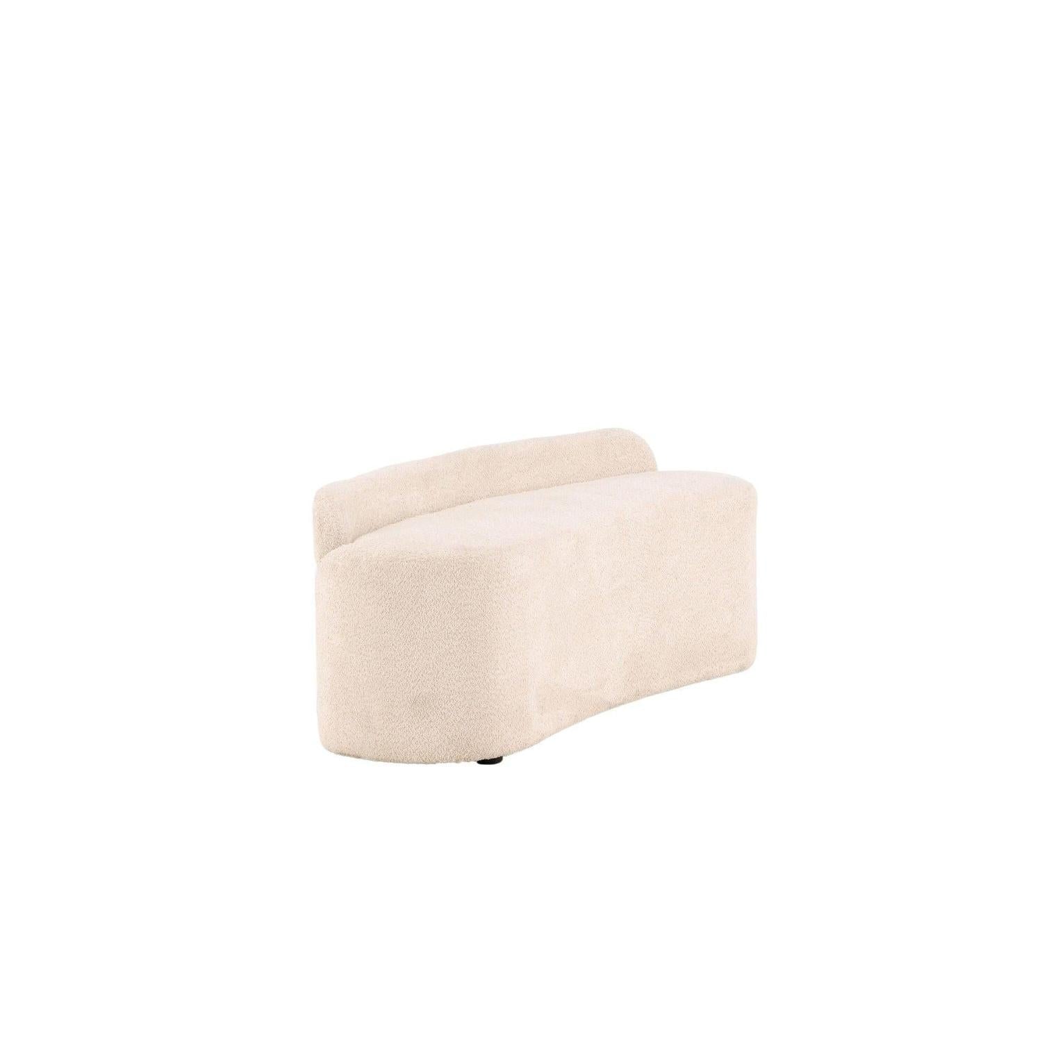 Pocatello Sofa aus Teddy - Bouclé - Stoff - WeißEinzelsofas
