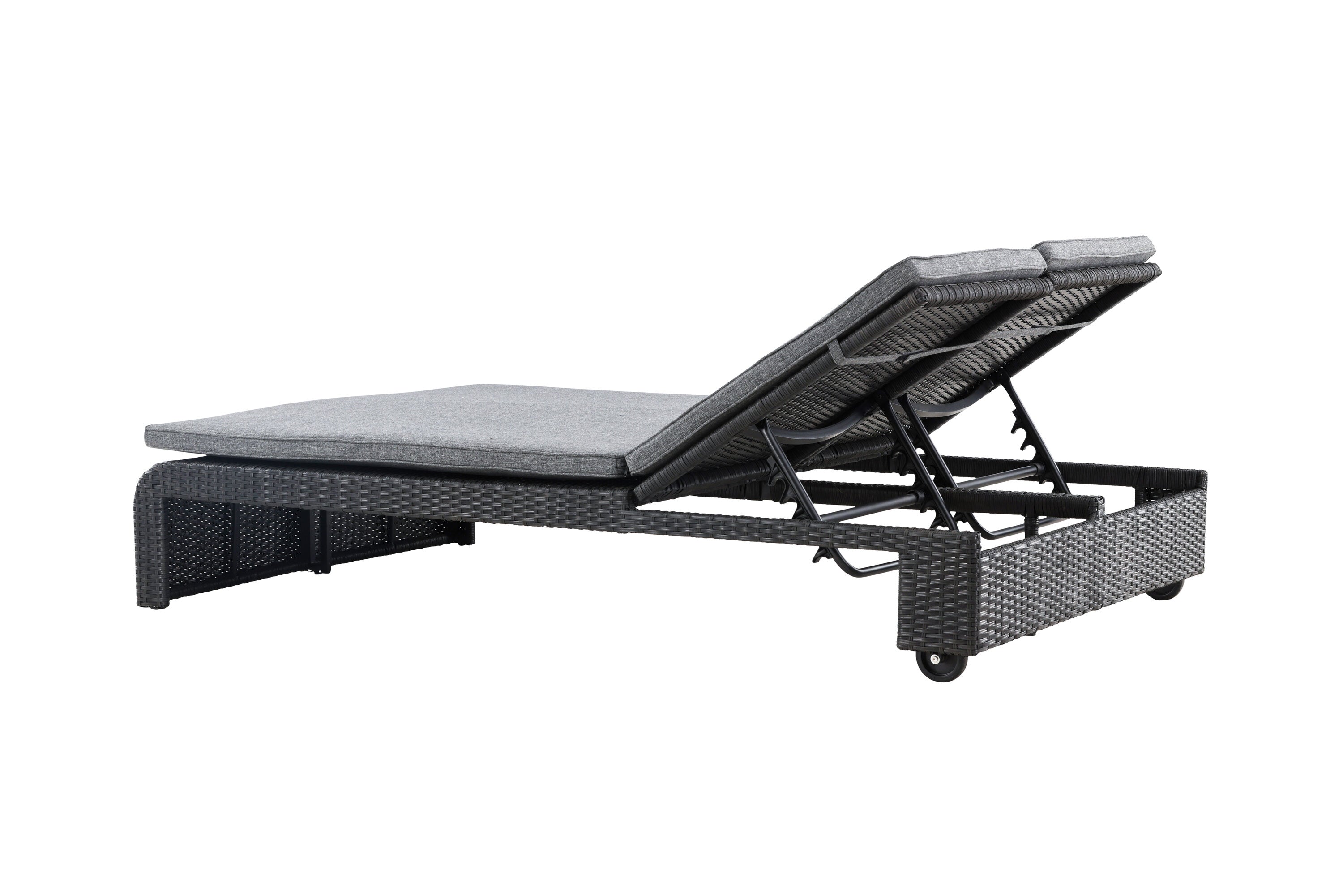 Sonnenliege London aus Polyrattan - Grau-Sonnenliegen-Venture Home-le canapé