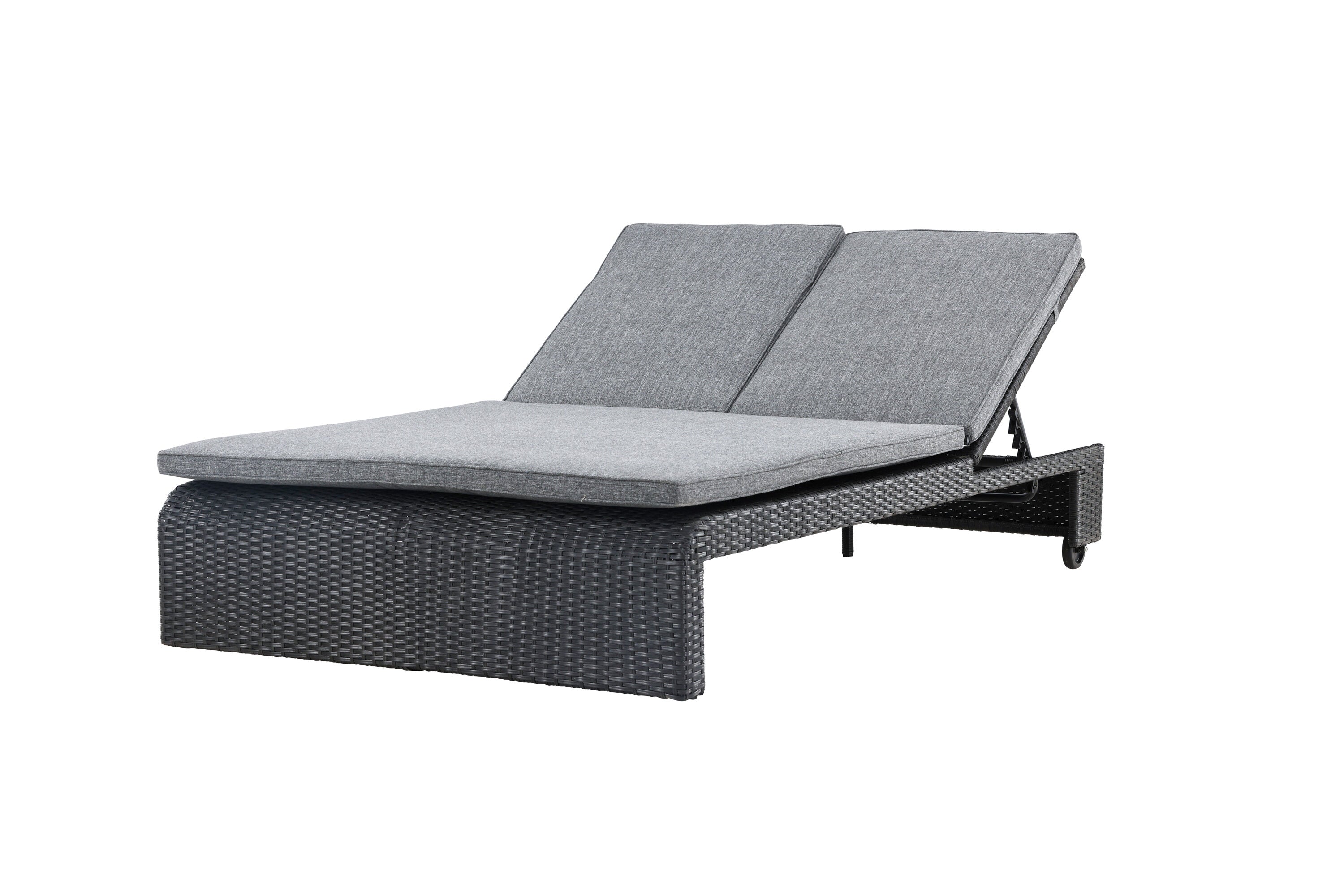Sonnenliege London aus Polyrattan - Grau-Sonnenliegen-Venture Home-le canapé