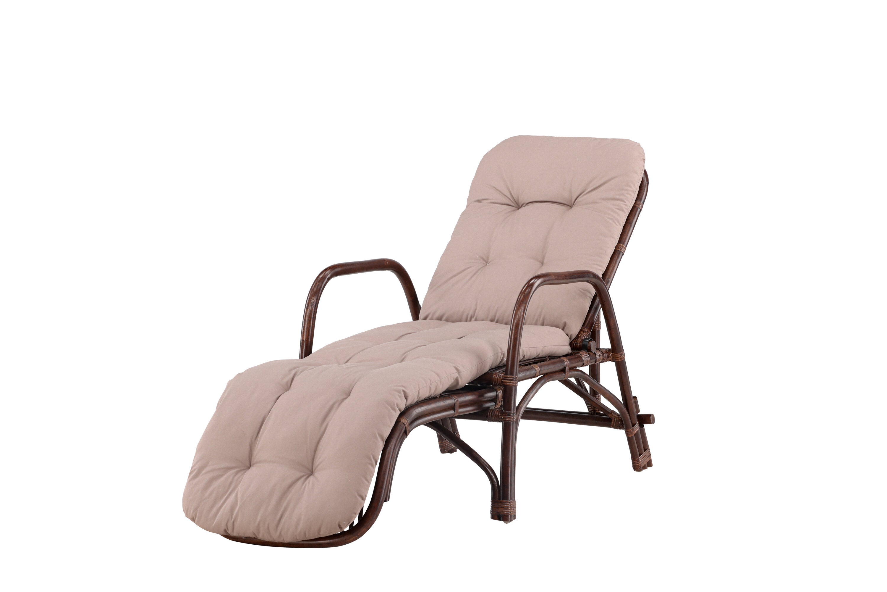 Sonnenliege Nella aus Rattan - Dunkelbraun-Sonnenliegen-Venture Home-le canapé