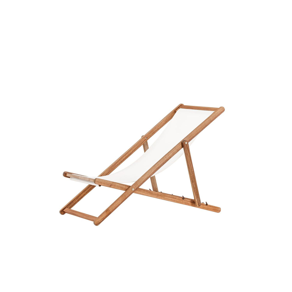 Sonnenliege Peachy aus Akazienholz - Cremeweiß-Sonnenliegen-Venture Home-le canapé