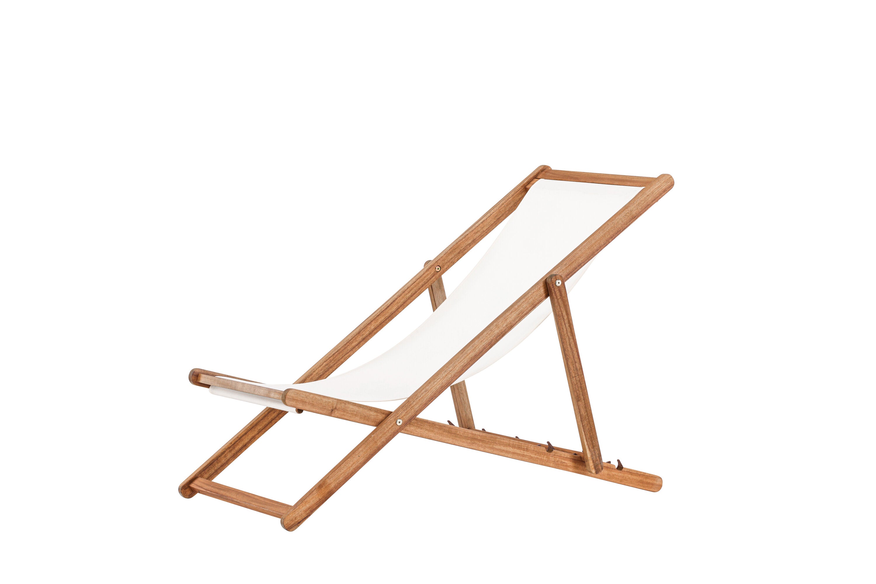 Sonnenliege Peachy aus Akazienholz - Cremeweiß-Sonnenliegen-Venture Home-le canapé