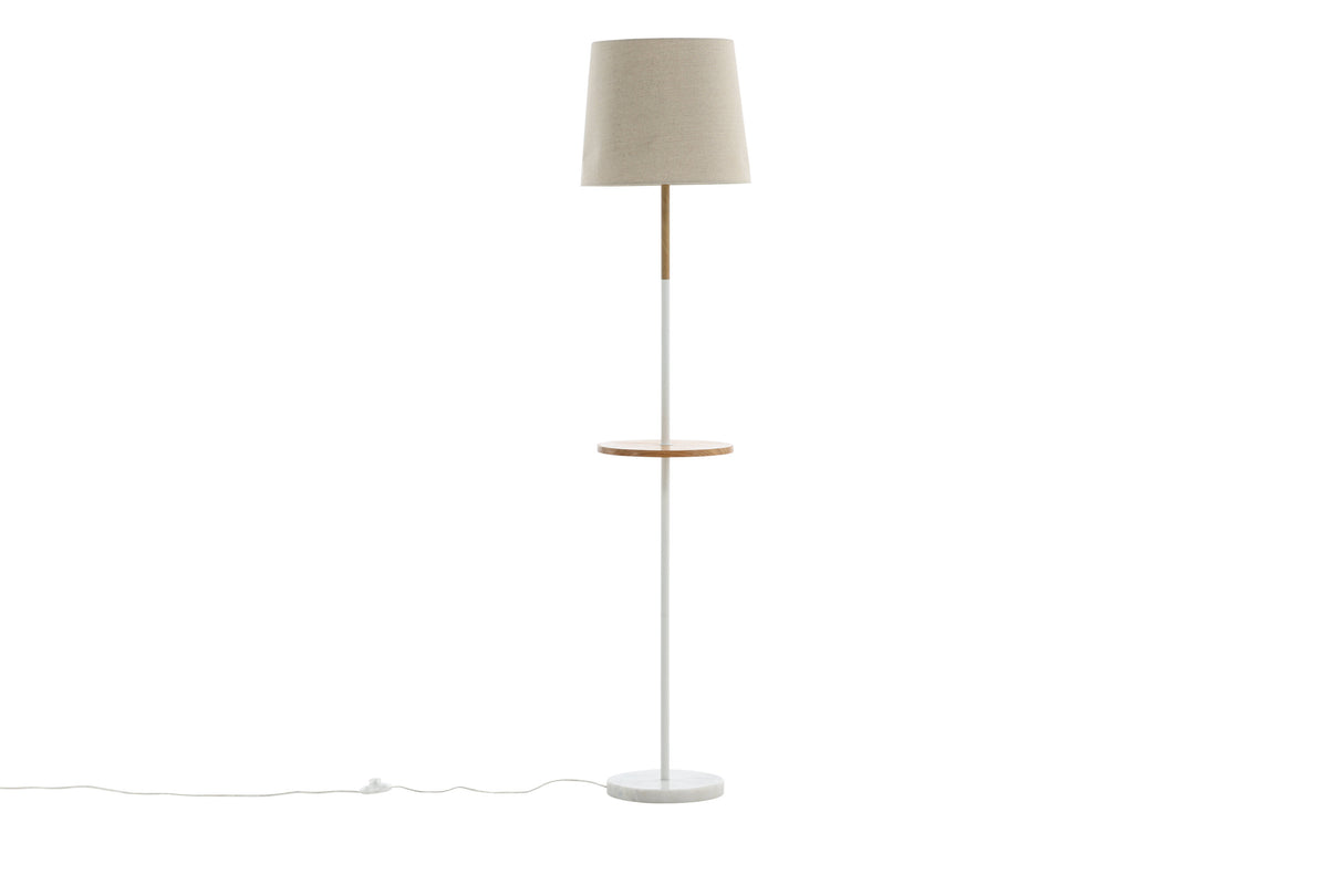 Stehlampe Hattman mit Ablage - Beige-Stehlampen-Venture Home-le canapé