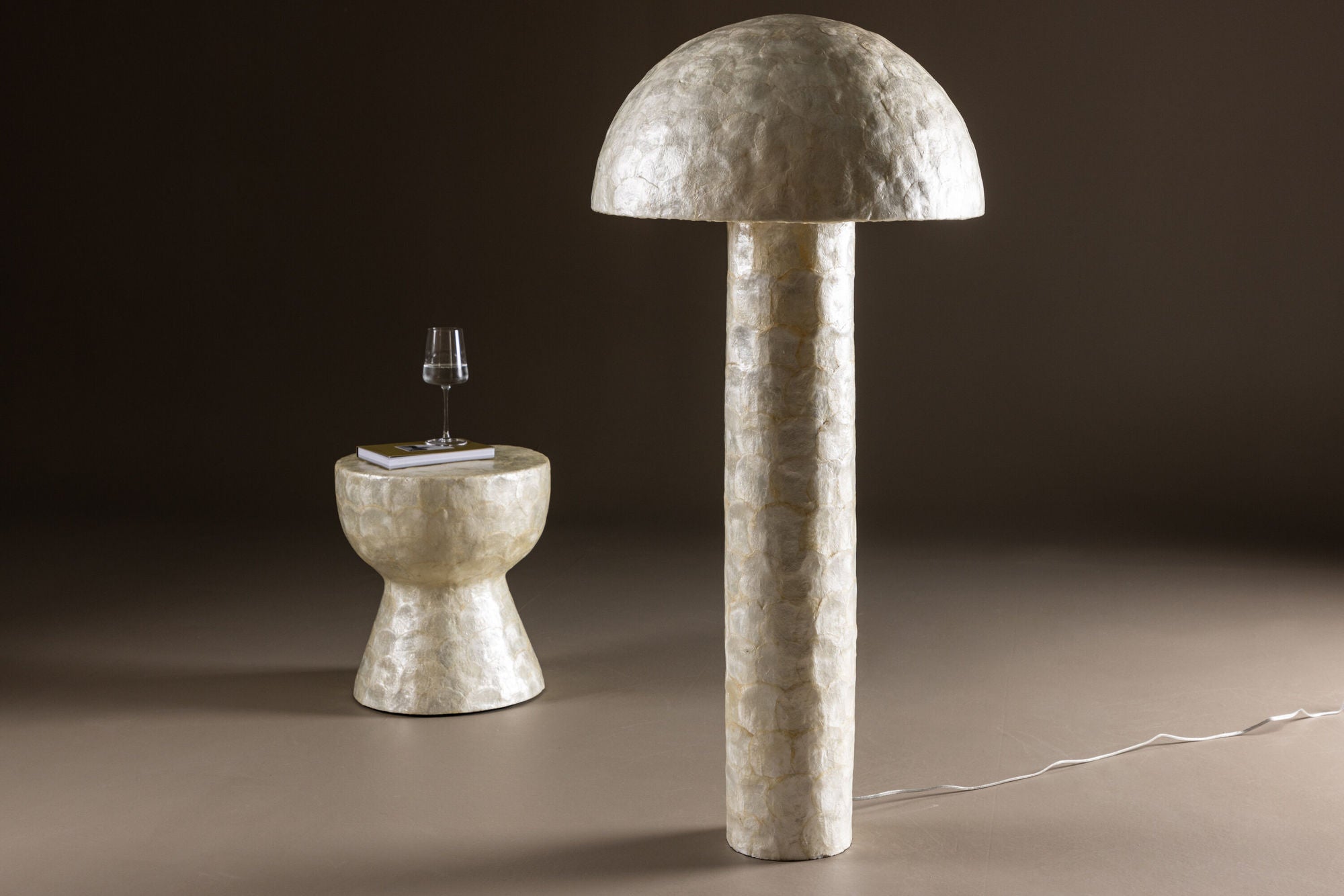 Stehlampe Lindön 120cm - Capiz-Muschel Optik-Stehlampen-Vind-le canapé