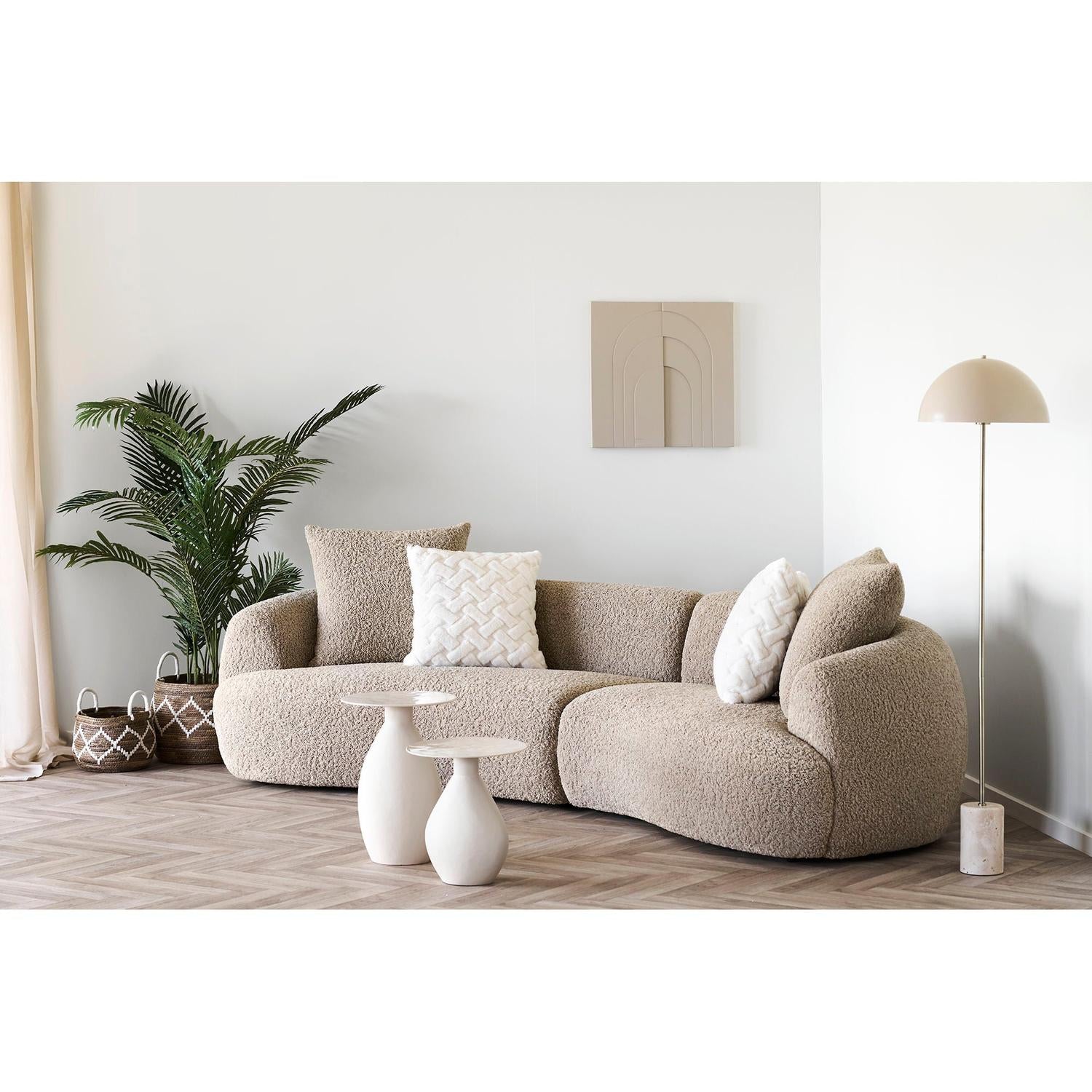 Stehleuchte Sheffield mit Marmorfuß 155cm - Beige-Stehlampen-House Nordic-le canapé