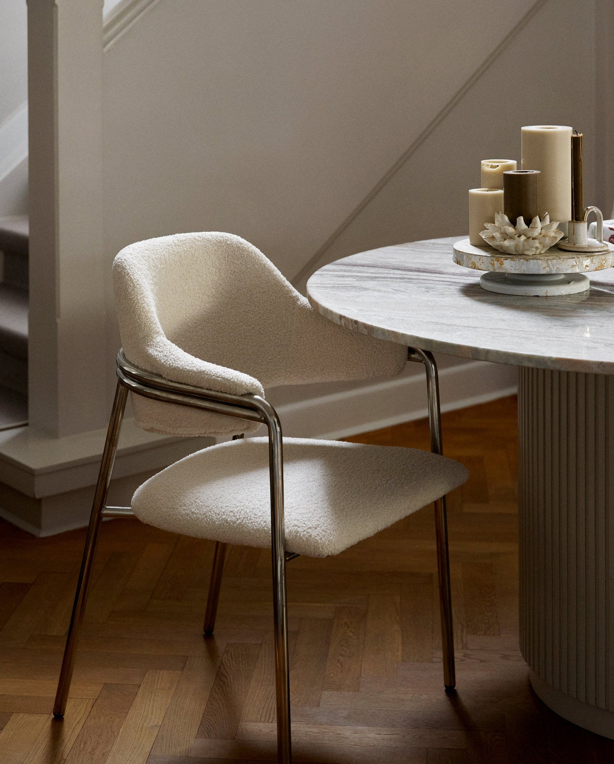Stuhl Albert aus Metall - Weiß-Esszimmerstühle-Nordal A/S-le canapé