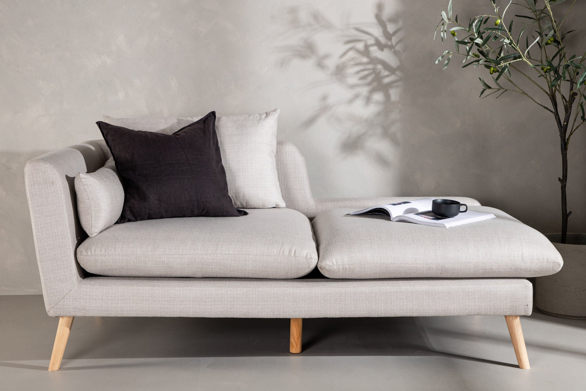 Tacoma 2 - Sitzer Sofa aus Leinen - BeigeEinzelsofas