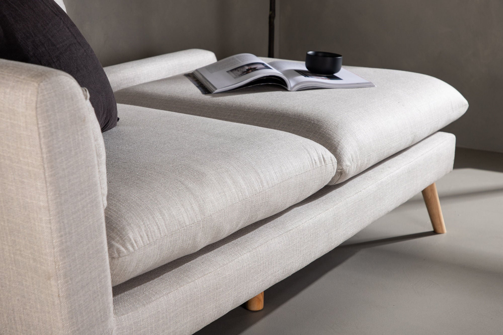 Tacoma 2 - Sitzer Sofa aus Leinen - BeigeEinzelsofas