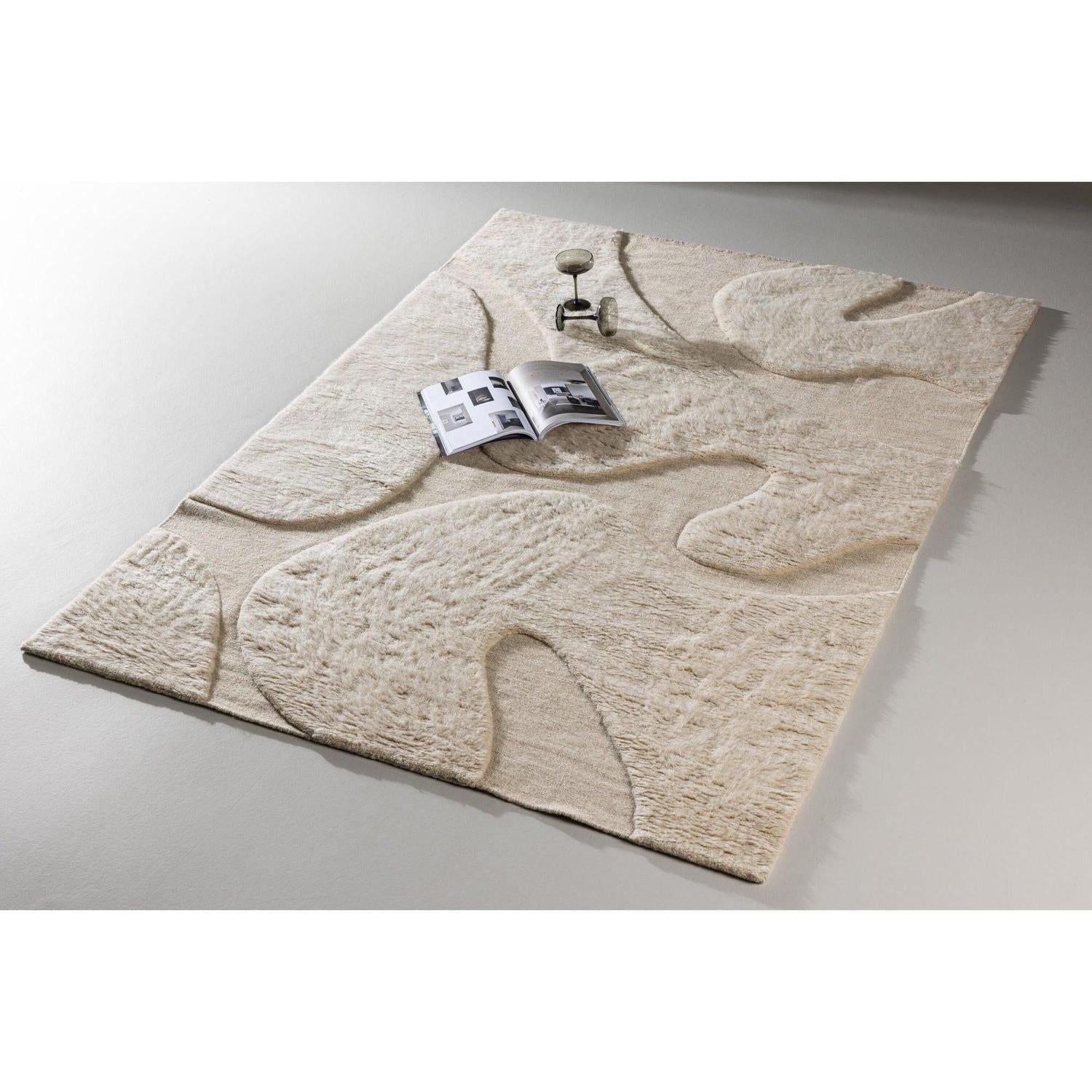 Teppich Boone aus Wolle & Baumwolle in 290*200 - Beige-Teppich-Venture Home-le canapé