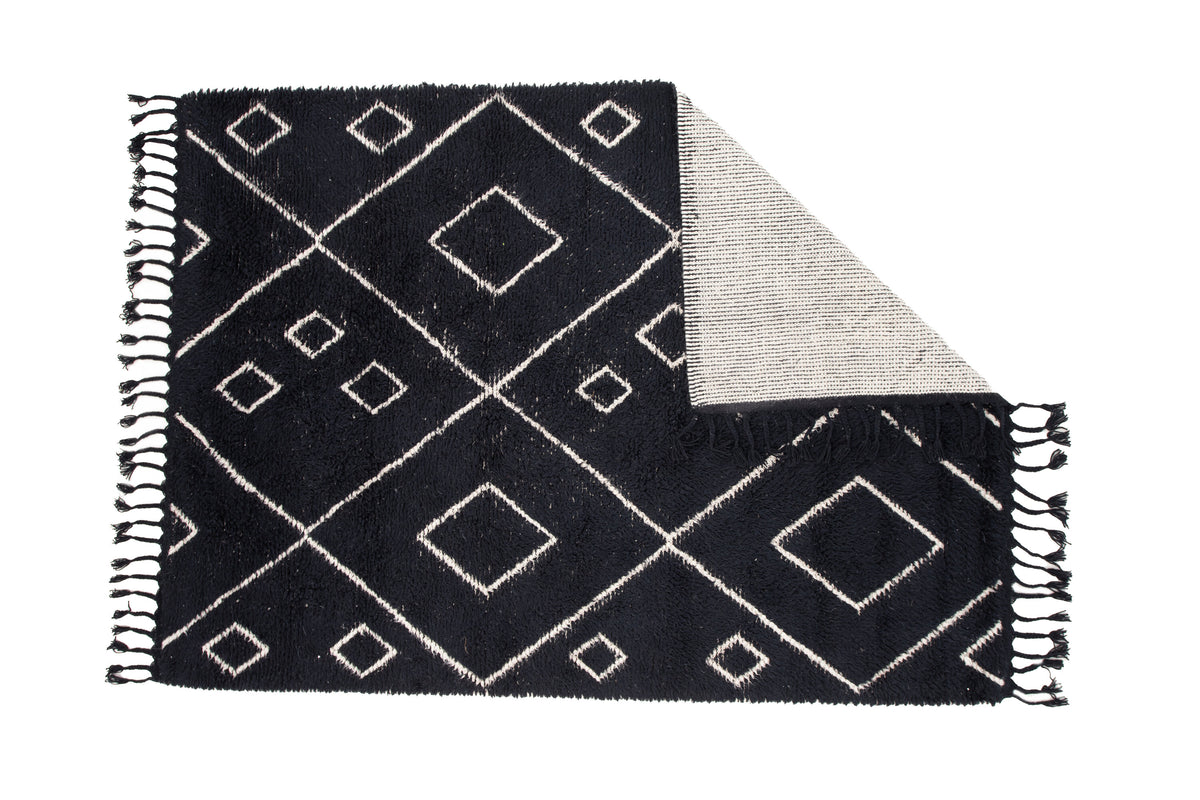 Teppich David mit Hochflor - Schwarz-Teppiche-Venture Home-le canapé