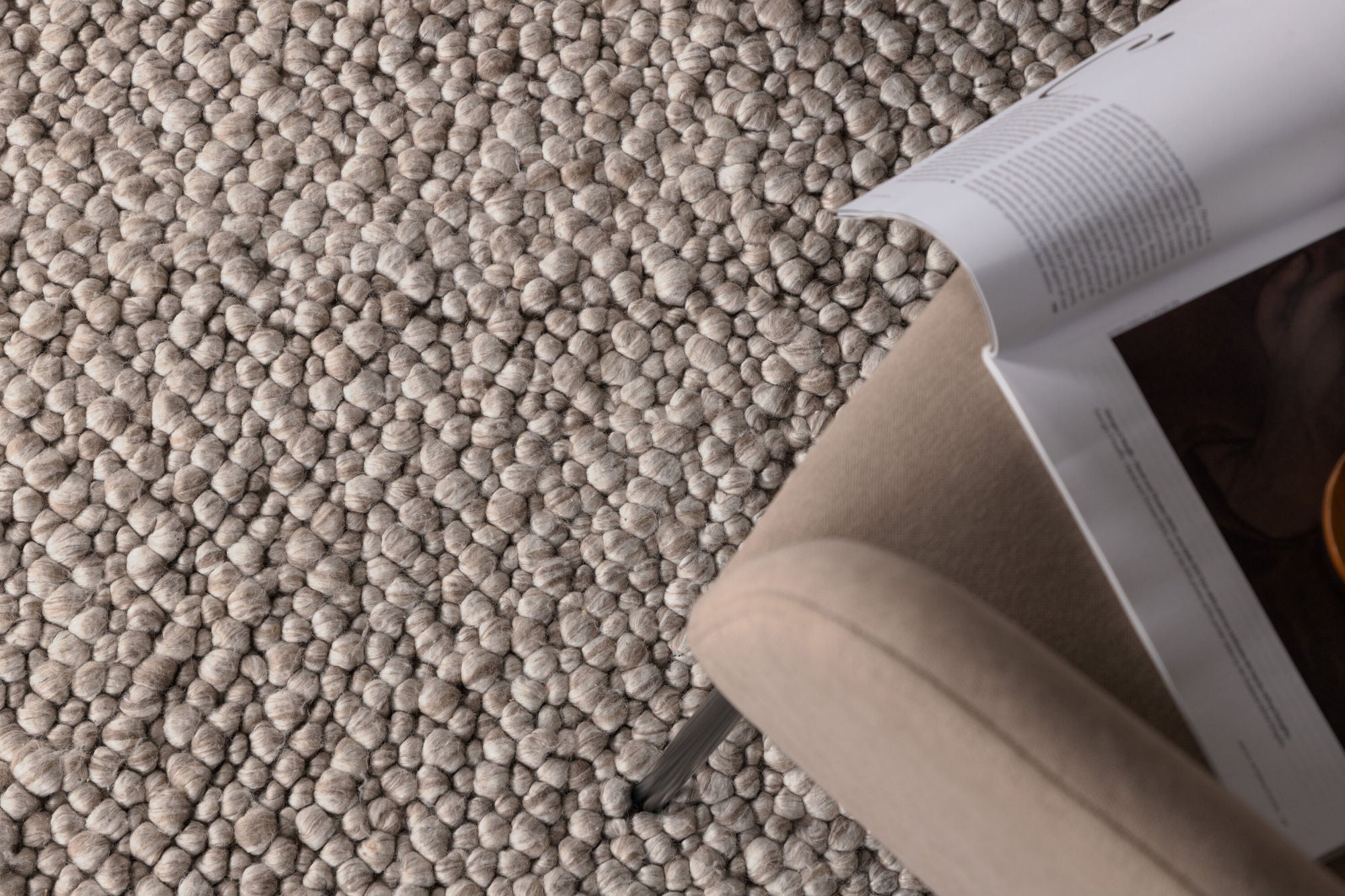 Teppich Jajru 300*200cm aus Wolle - Beige-Teppiche-Venture Home-le canapé