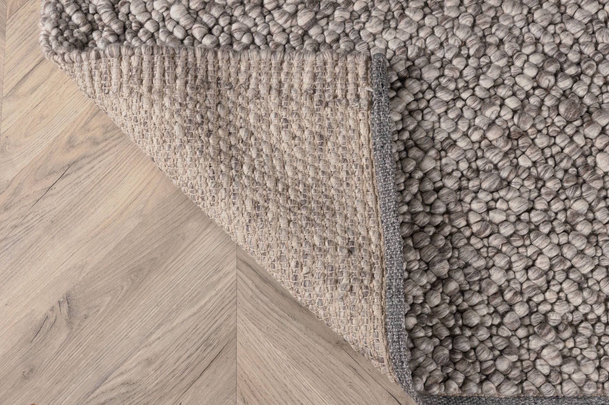 Teppich Jajru 300x200cm aus Wolle - Hellgrau-Teppiche-Venture Home-le canapé