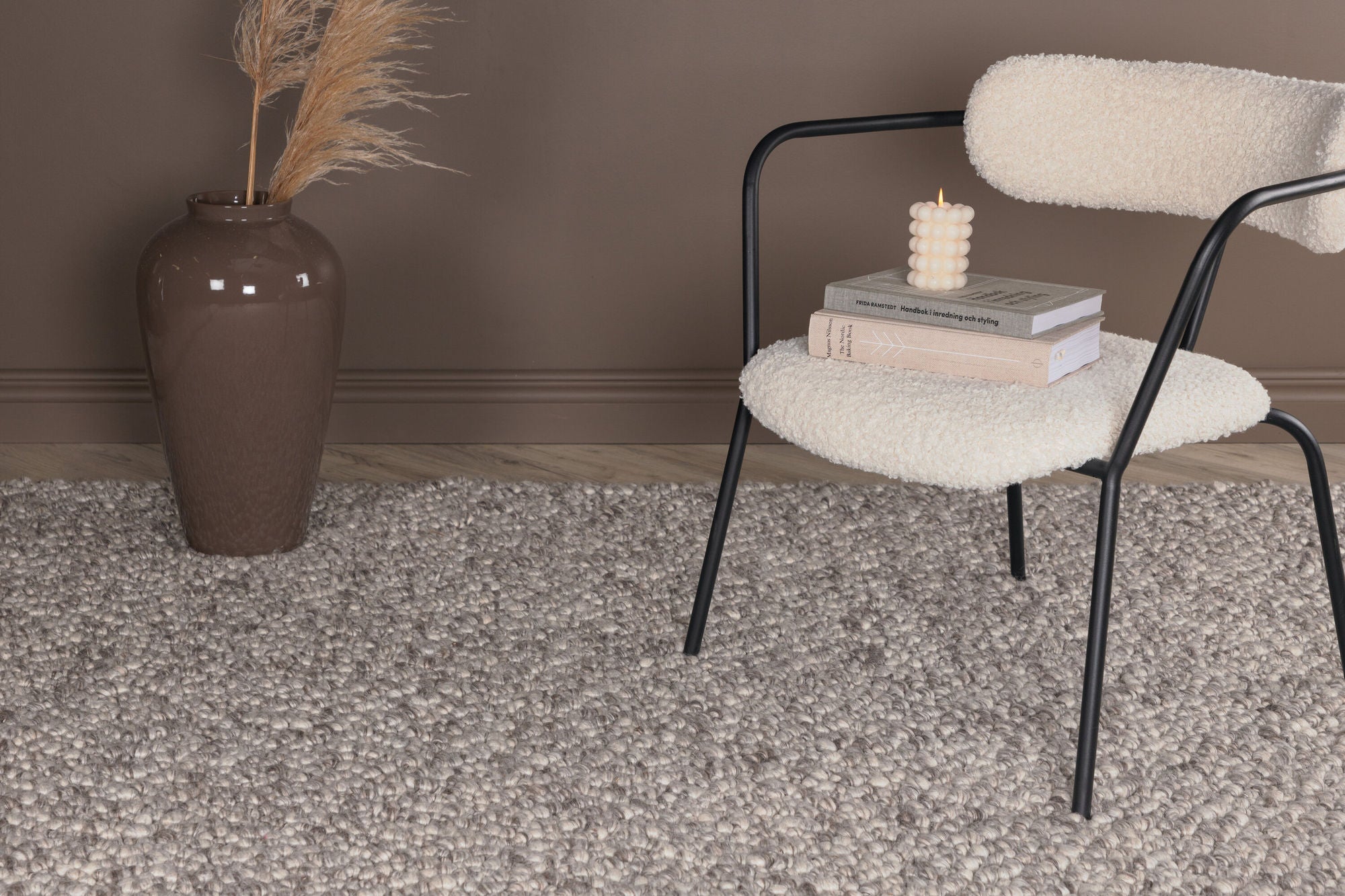 Teppich Jajru 350*250cm aus Wolle - Hellgrau-Teppiche-Venture Home-le canapé