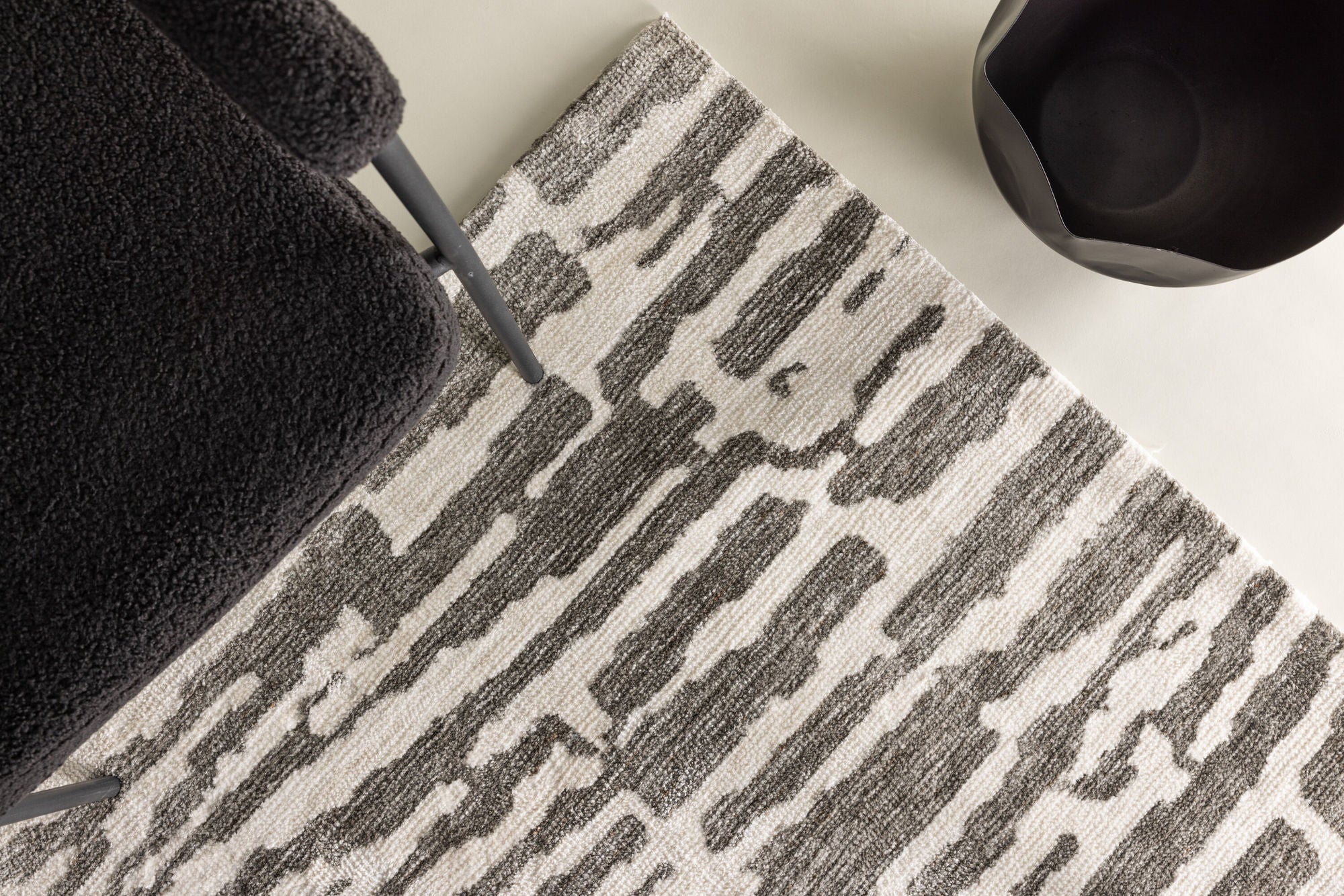 Teppich Milos 395*295cm - Weiß/Grau-Teppich-Venture Home-le canapé