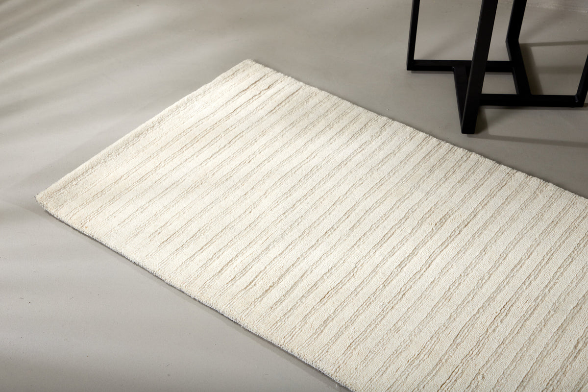 Teppich Milton mit Rippenstruktur - Weiß-Teppiche-Venture Home-le canapé