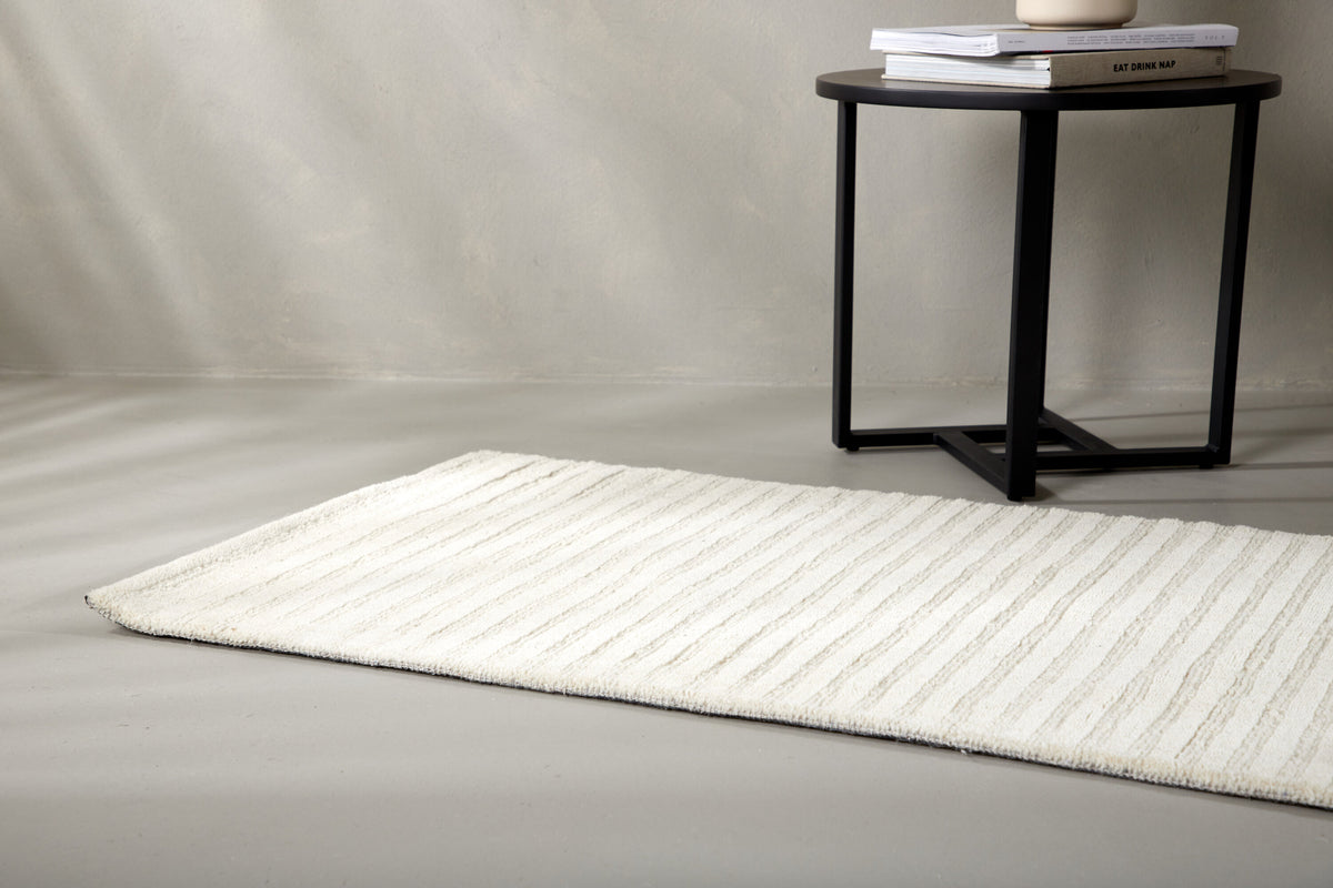 Teppich Milton mit Rippenstruktur - Weiß-Teppiche-Venture Home-le canapé