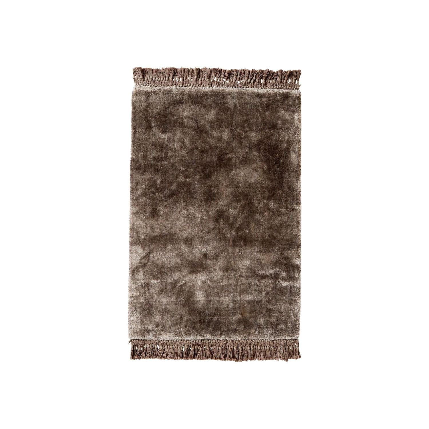 Teppich NOBLE mit Fransen 240*160cm - Braun / Grau