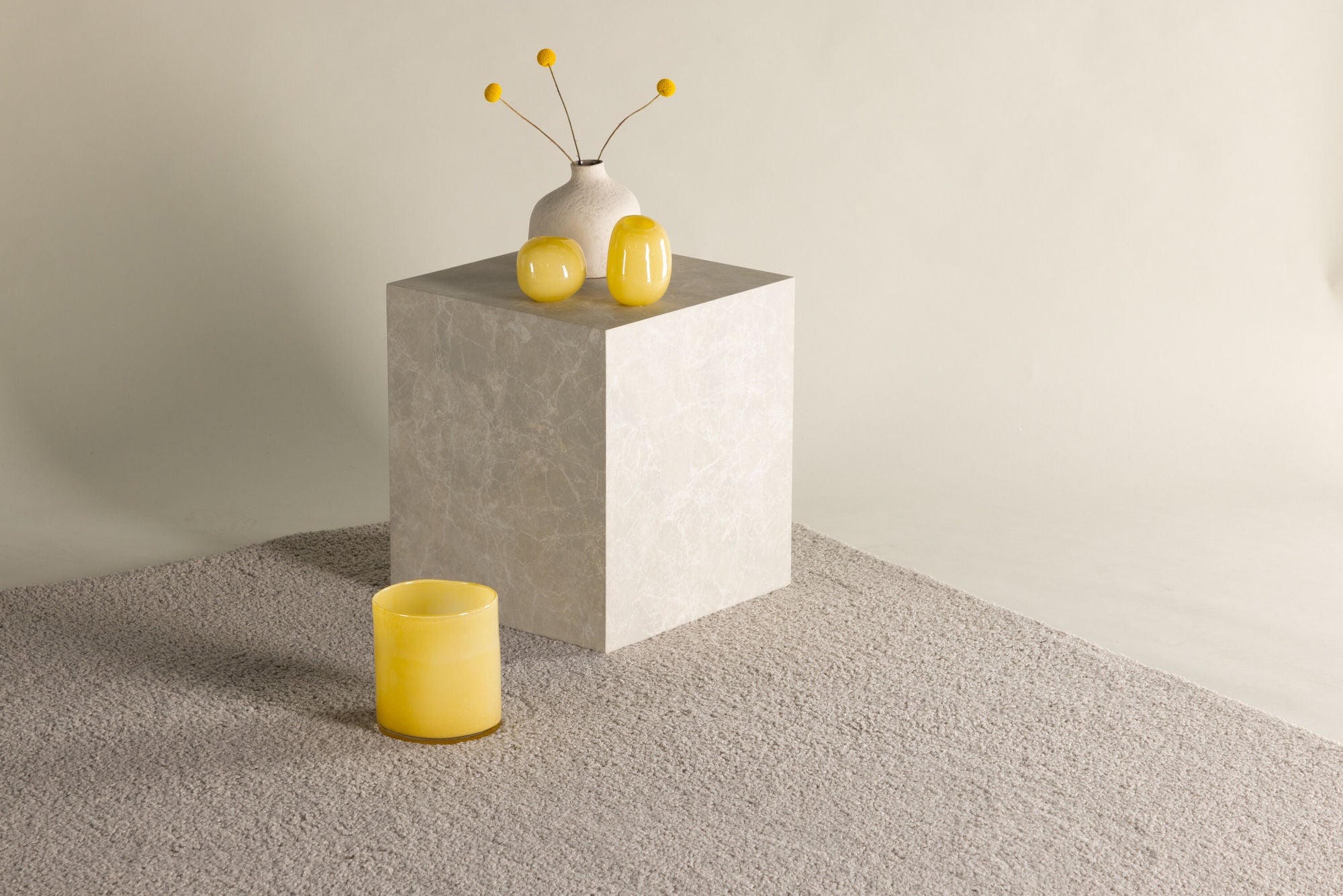 Teppich Teddy 230*160cm aus Bouclé - Beige-Teppich-Venture Home-le canapé