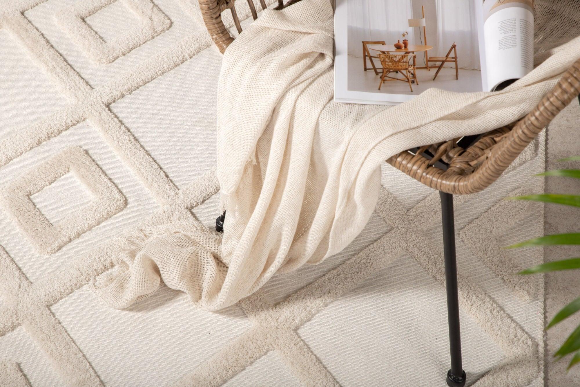 Teppich Towa 160*230cm - Weiß-Teppiche-Venture Home-le canapé