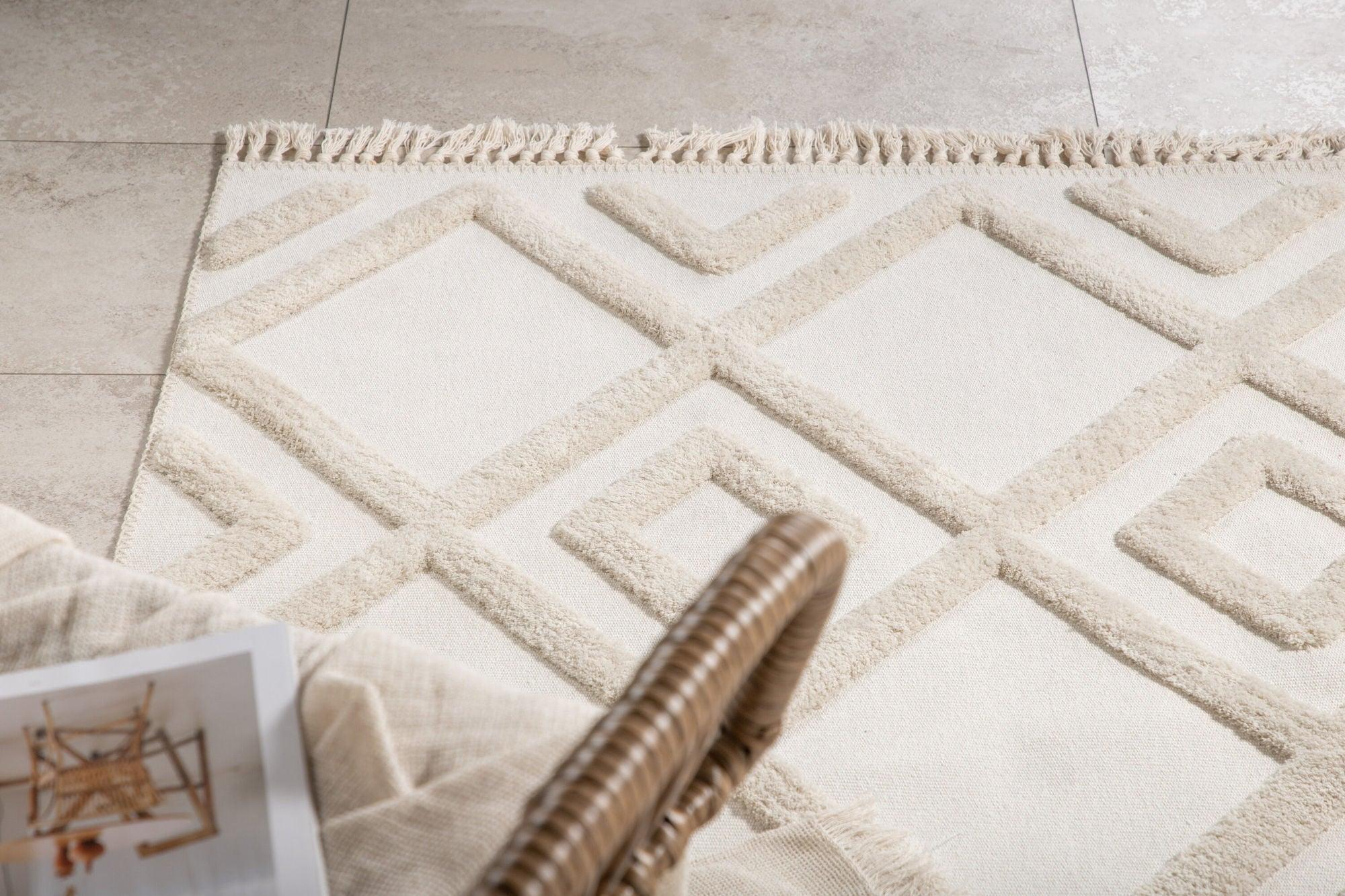 Teppich Towa 160*230cm - Weiß-Teppiche-Venture Home-le canapé