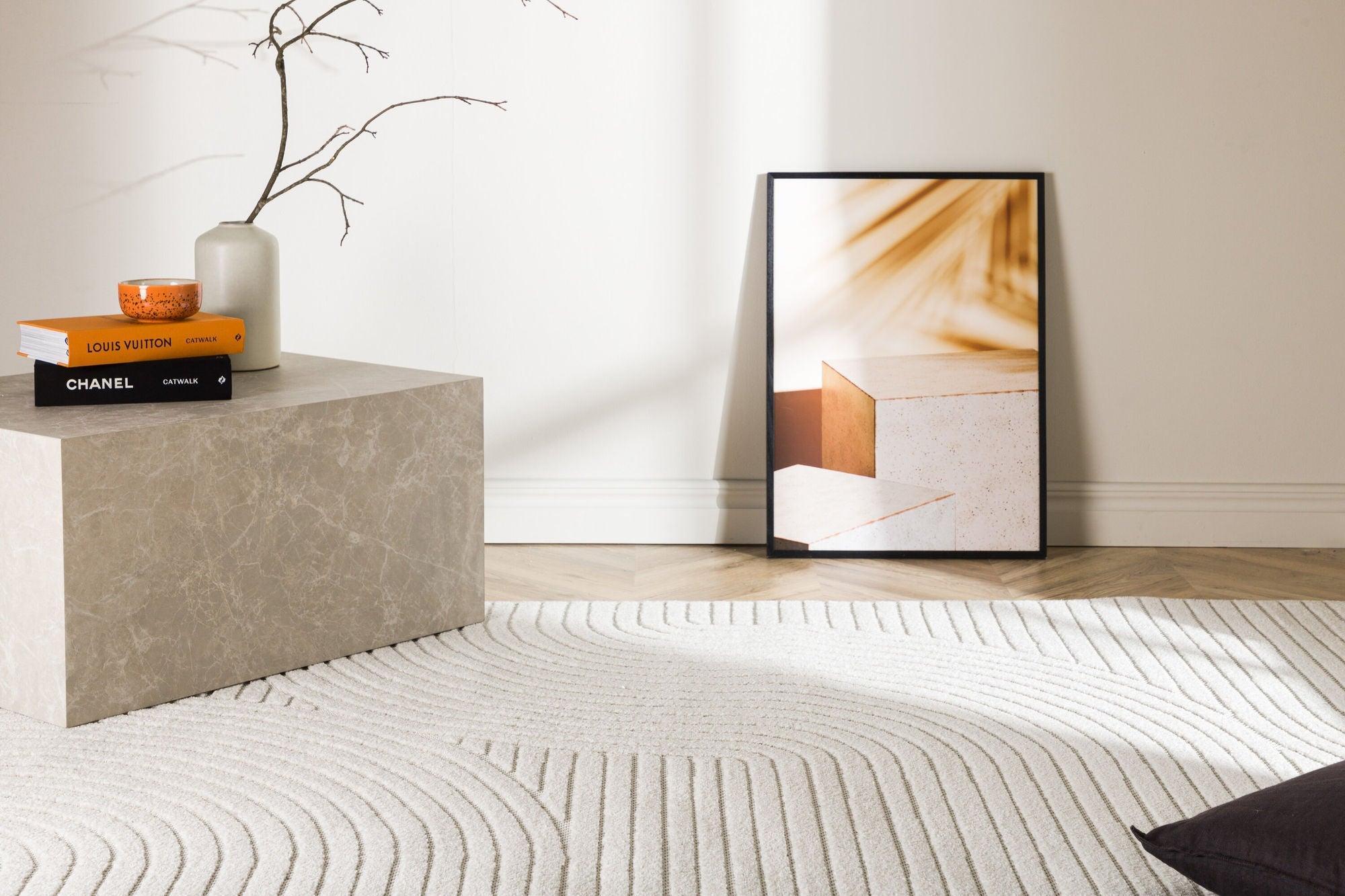 Teppich Vince Solar 290*200cm - Weiß-Teppich-Venture Home-le canapé