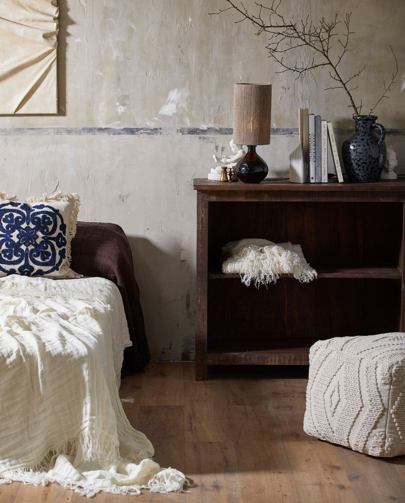 Tischlampe DISSA - Schwarz/Natur-Tischlampen-Nordal A/S-le canapé